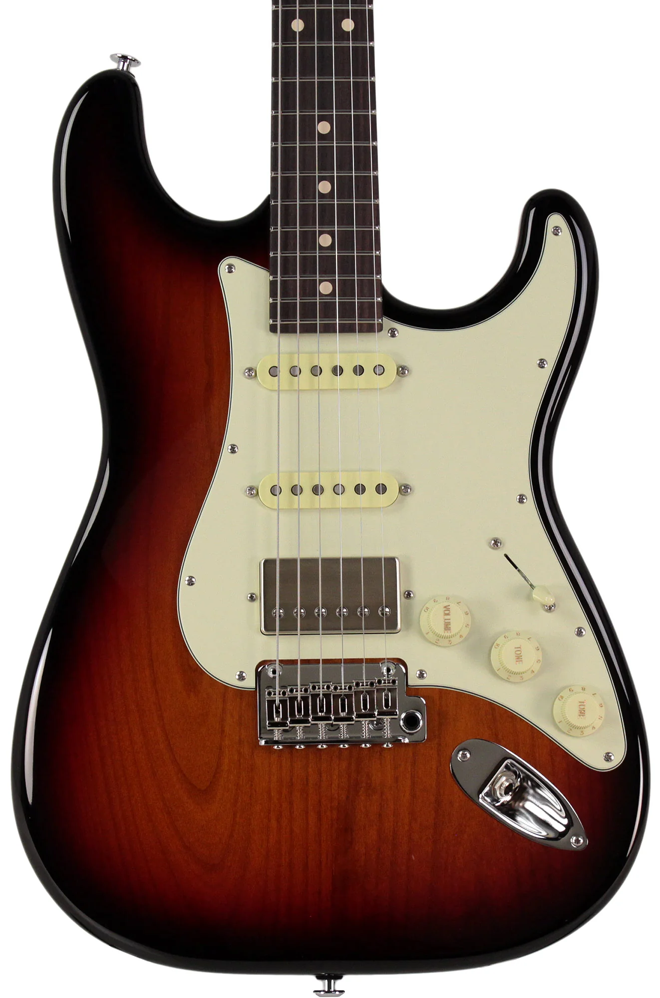 Suhr Select Classic S HSS Roasted Flamed Guitar, 3-Tone Burst, Rosewood - Image 6