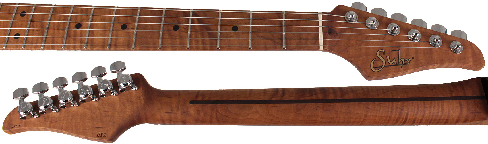 Suhr Select Classic S HSS Roasted Flamed Guitar, 3-Tone Burst, Maple - Image 9