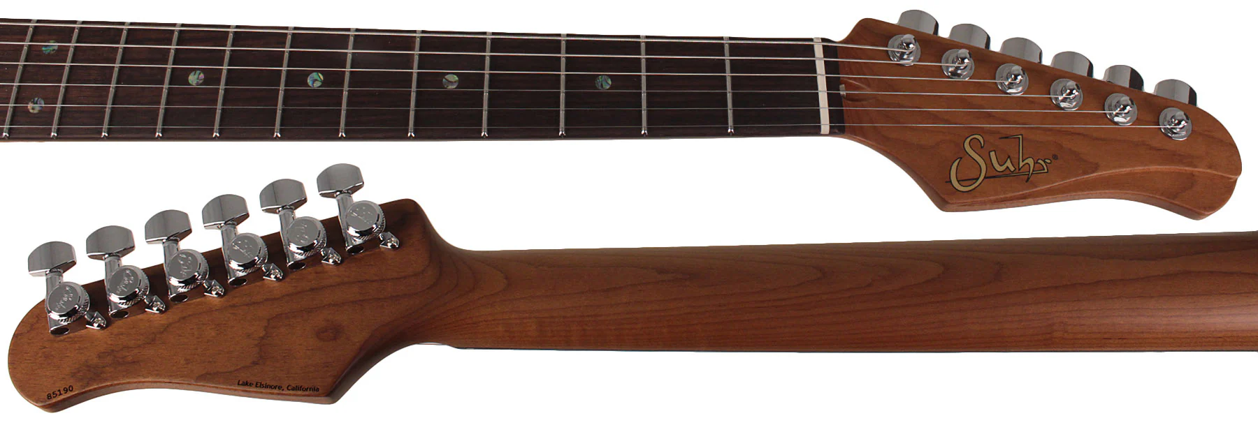 Suhr Select Classic S HSS Guitar, Roasted Neck, Black, Tortoise Shell - Image 8