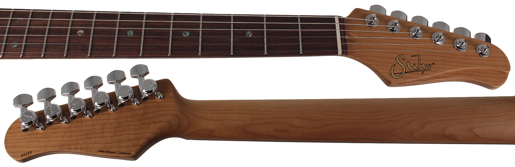 Suhr Select Classic S HSS Guitar, Roasted Neck, Black, Tortoise Shell - Image 8
