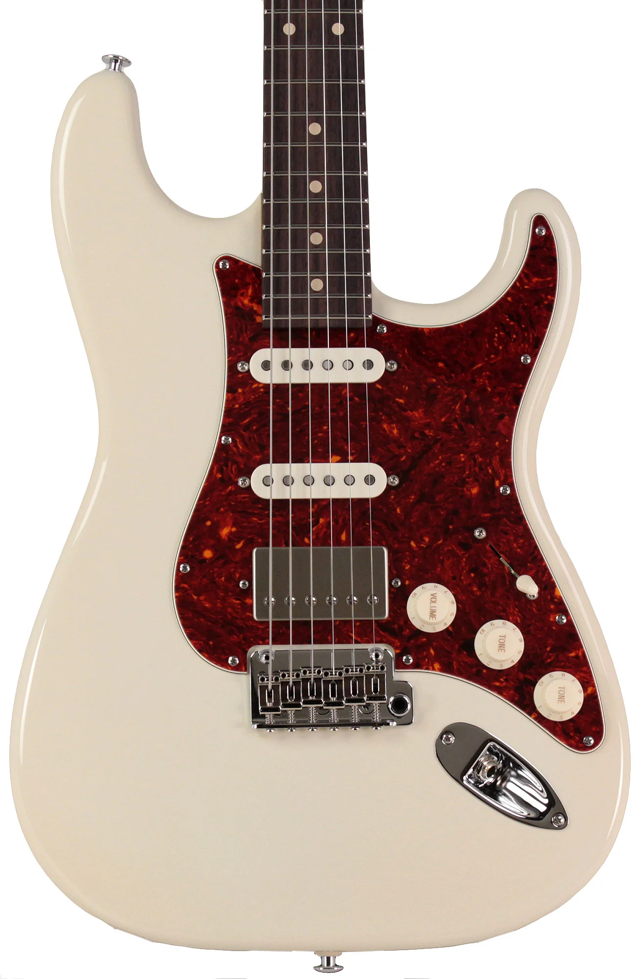 Suhr Select Classic S HSS Roasted Flamed Guitar, Olympic White, Rosewood - Image 7