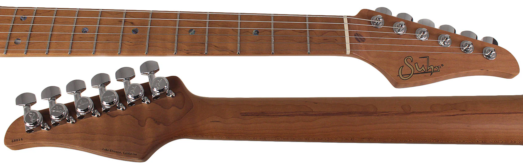 Suhr Select Classic S HSS Guitar, Roasted Flamed Neck, Sonic Blue, Maple - Image 7