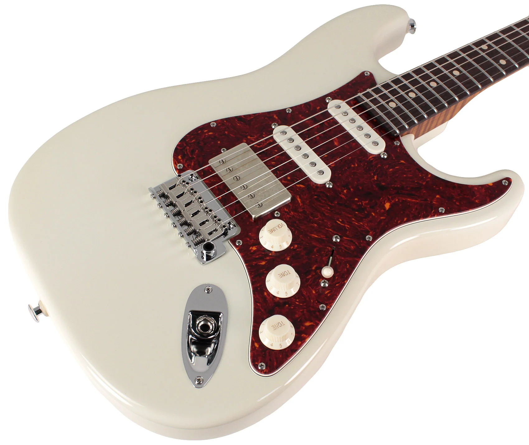 Suhr Select Classic S HSS Roasted Flamed Guitar, Olympic White, Rosewood - Image 2