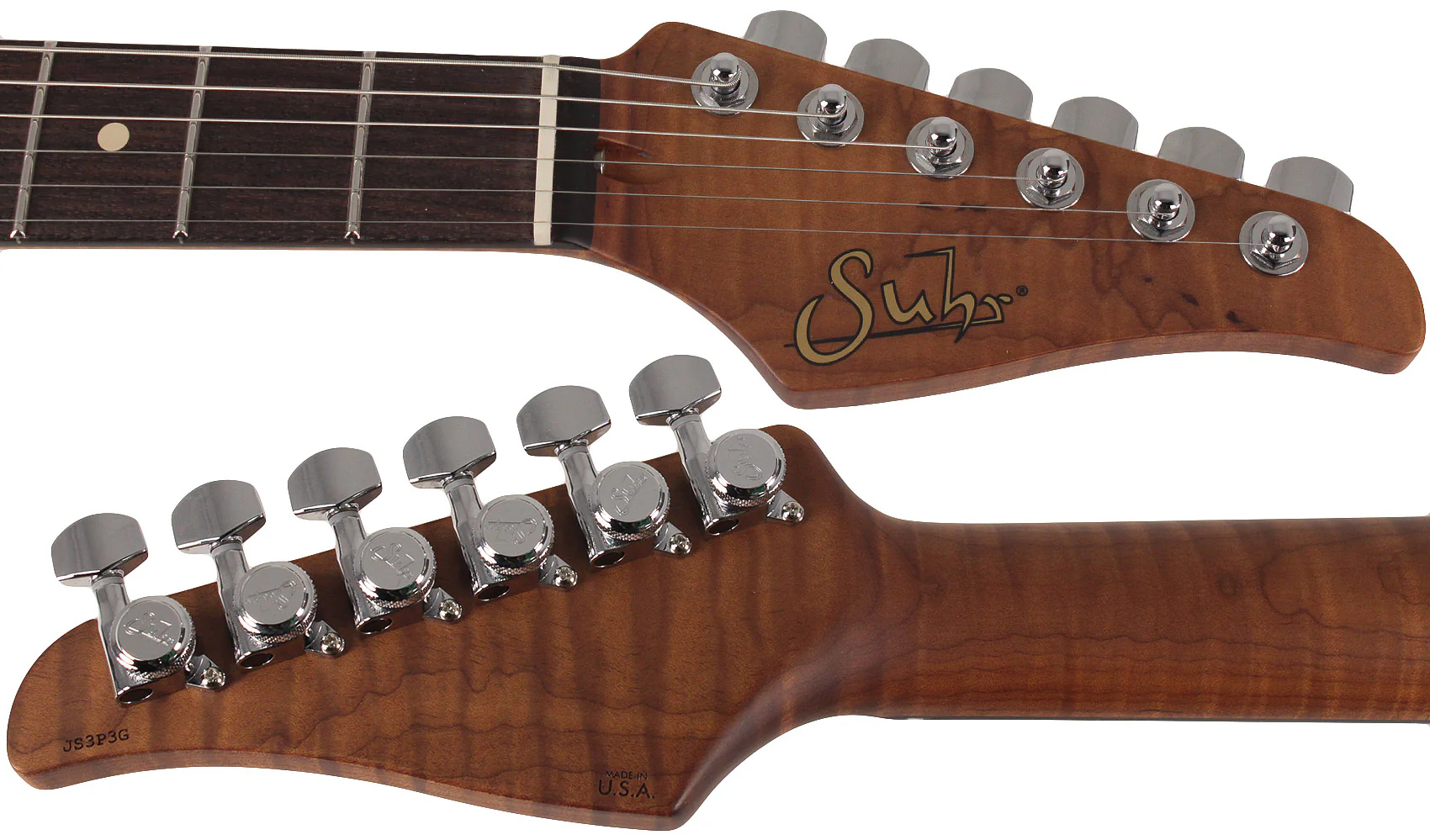 Suhr Select Classic S HSS Roasted Flamed Guitar, Olympic White, Rosewood - Image 8