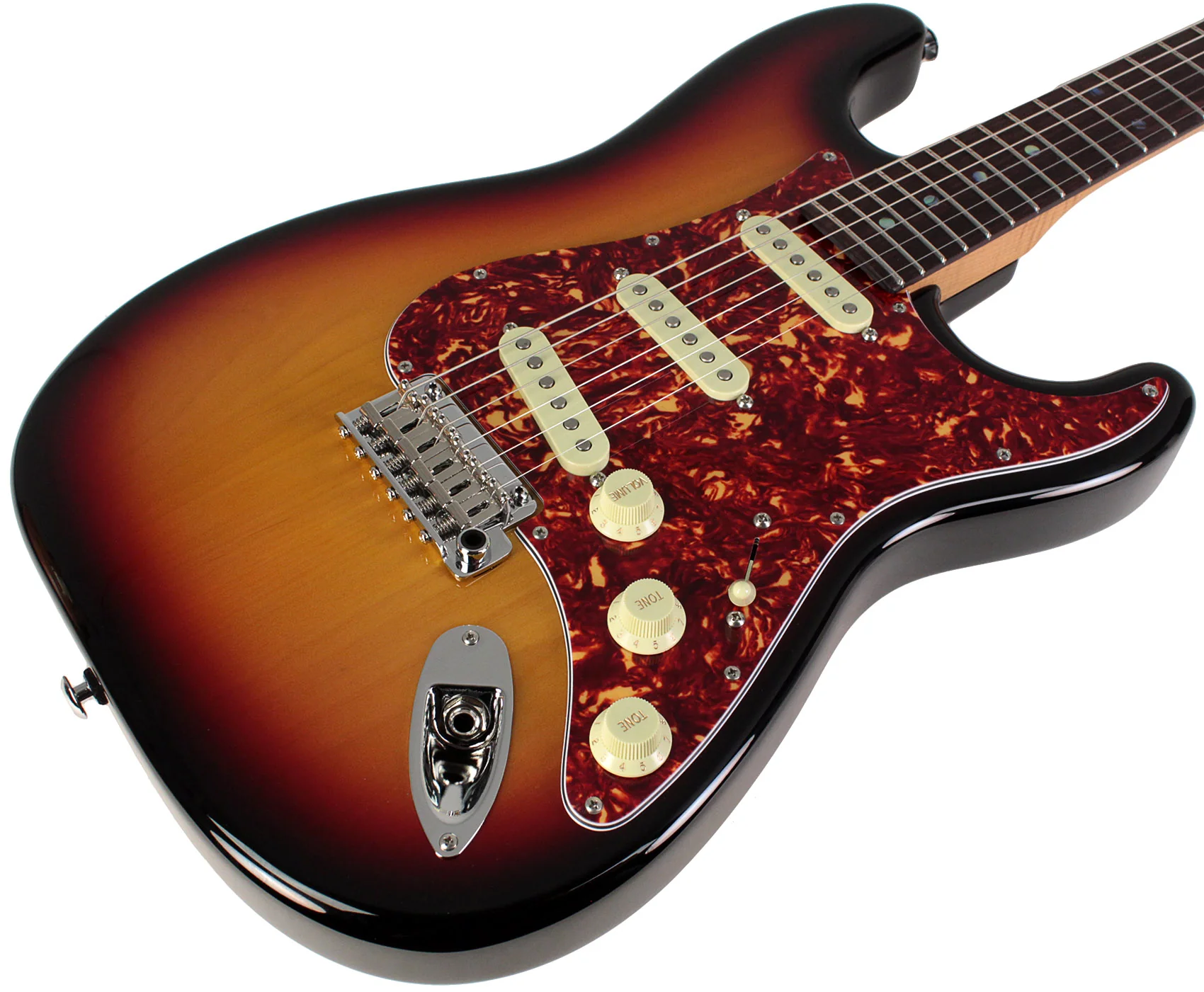 Suhr Select Classic S Guitar, Roasted Flamed Neck, 3-Tone Burst, Rosewood - Image 2