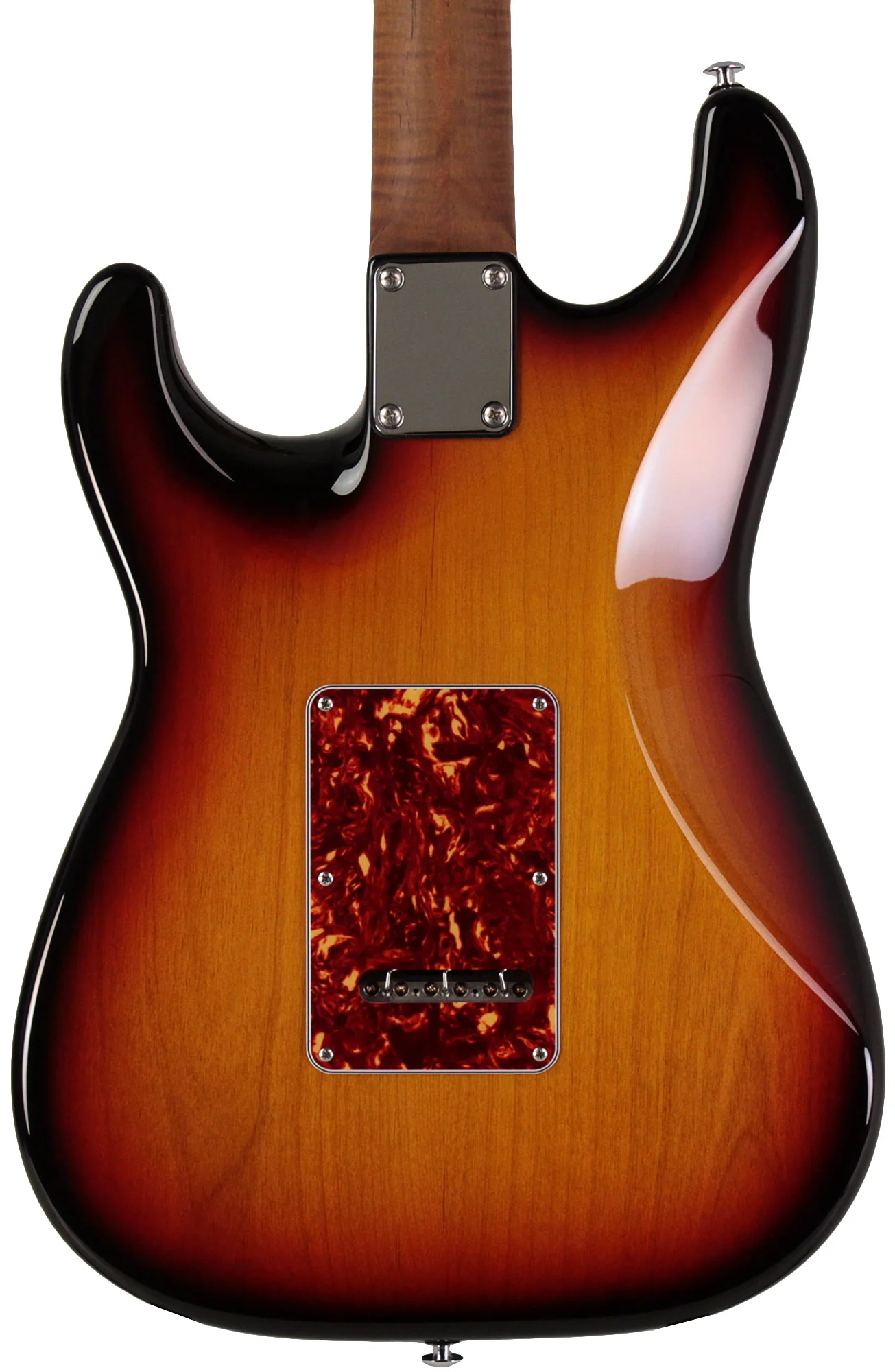 Suhr Select Classic S Guitar, Roasted Flamed Neck, 3-Tone Burst, Maple - Image 5