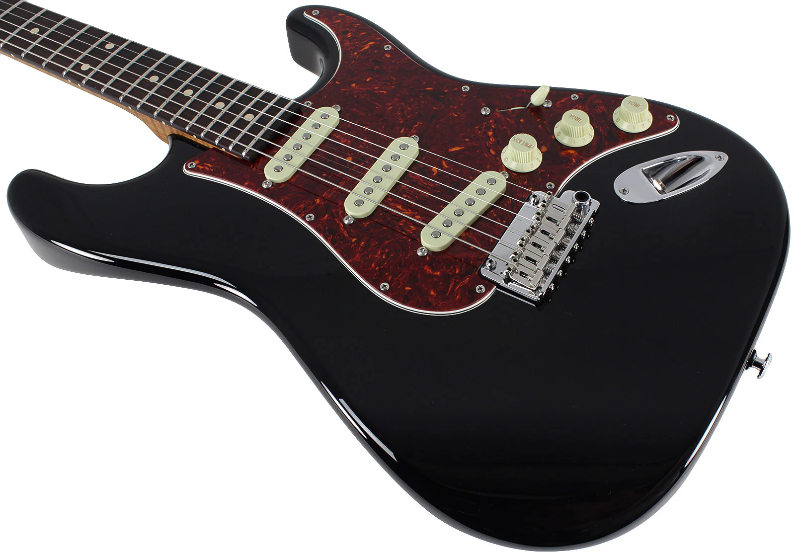 Suhr Classic S Roasted Select Guitar, Black, Rosewood - Image 4