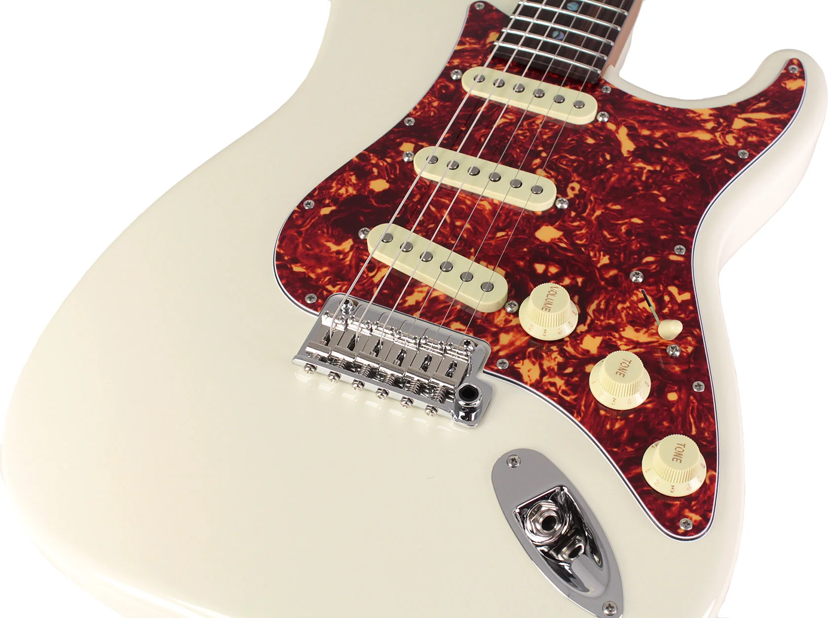 Suhr Select Classic S Guitar, Roasted Flamed Neck, Olympic White, Rosewood - Image 3