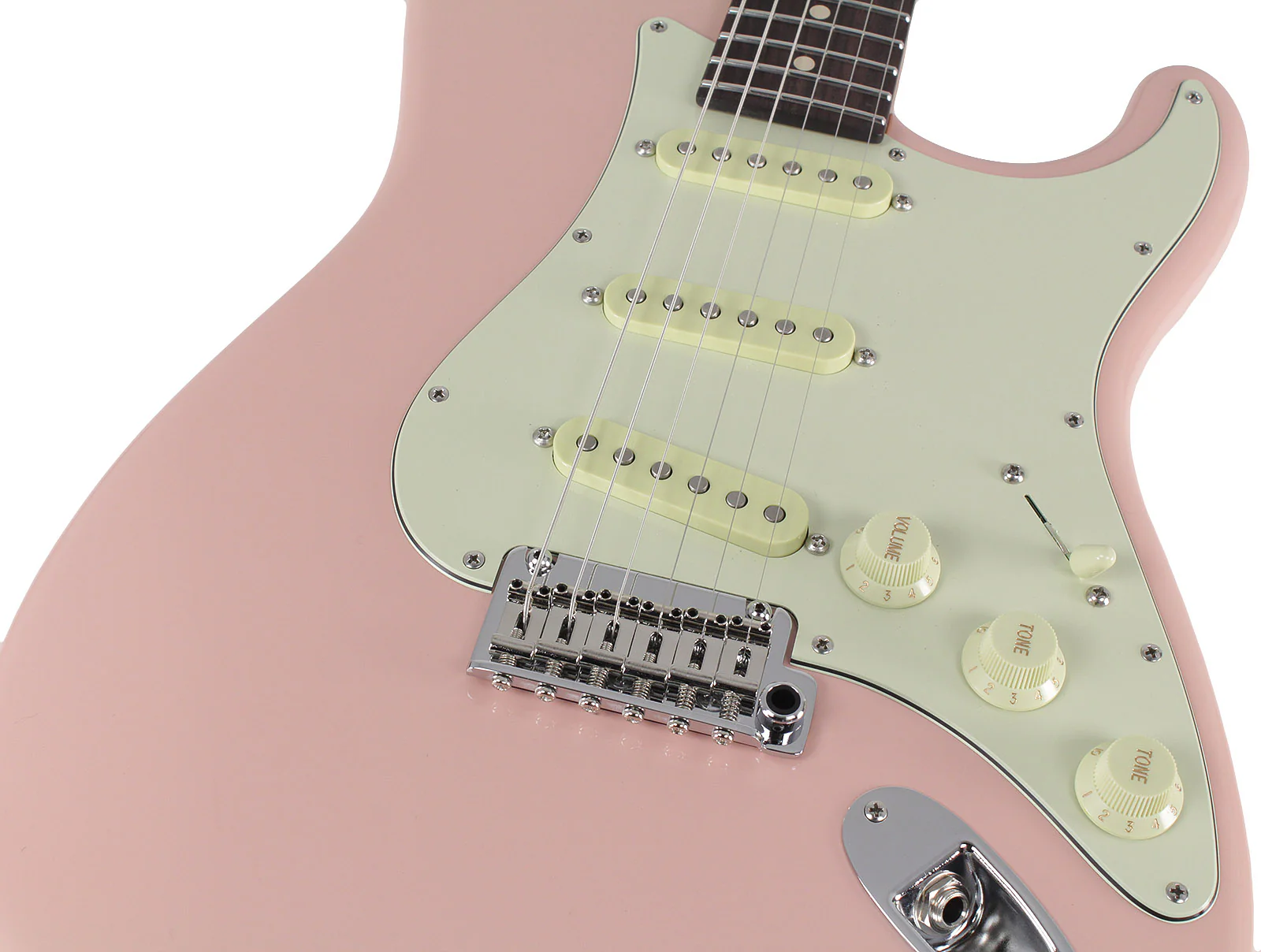 Suhr Classic S Roasted Select Guitar, Shell Pink, Rosewood - Image 3