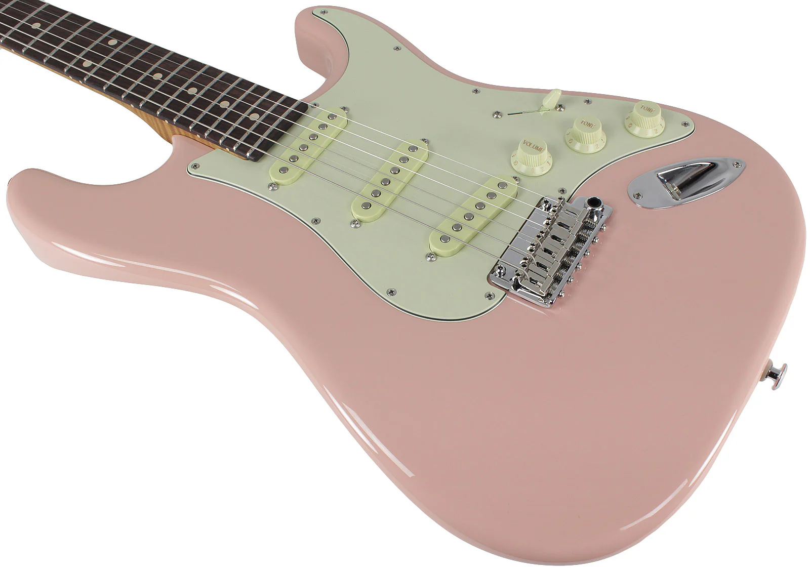 Suhr Classic S Roasted Select Guitar, Shell Pink, Rosewood - Image 4