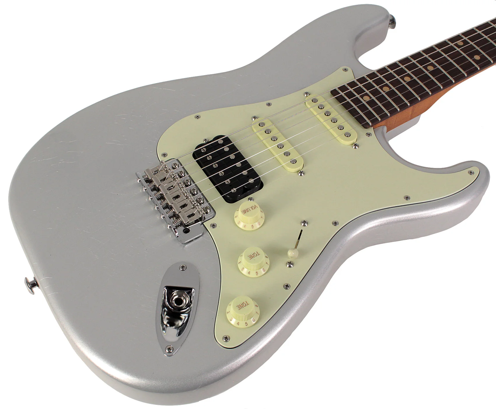 Suhr Classic S Vintage Limited Guitar, Firemist Silver - Image 2