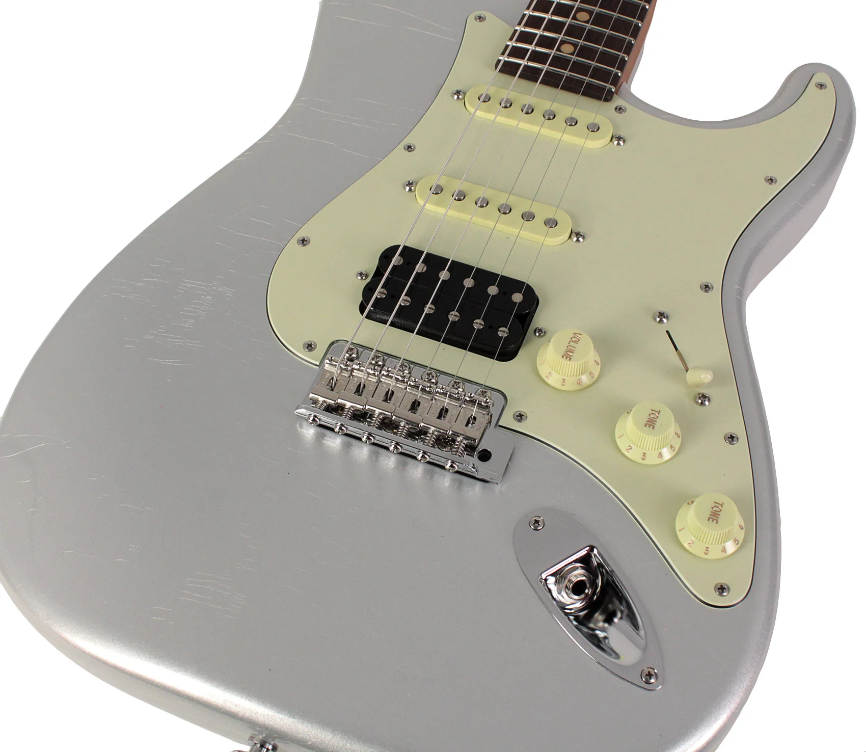 Suhr Classic S Vintage Limited Guitar, Firemist Silver - Image 3