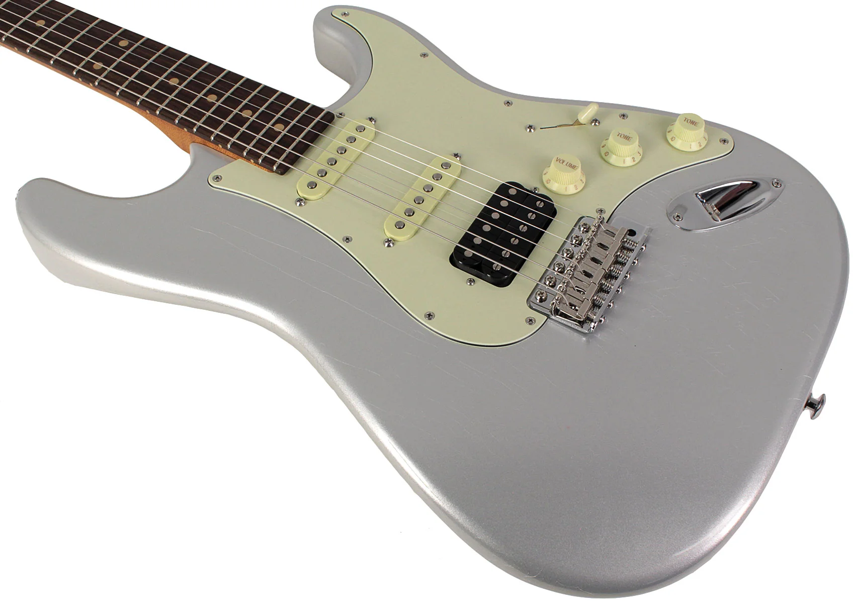 Suhr Classic S Vintage Limited Guitar, Firemist Silver - Image 4