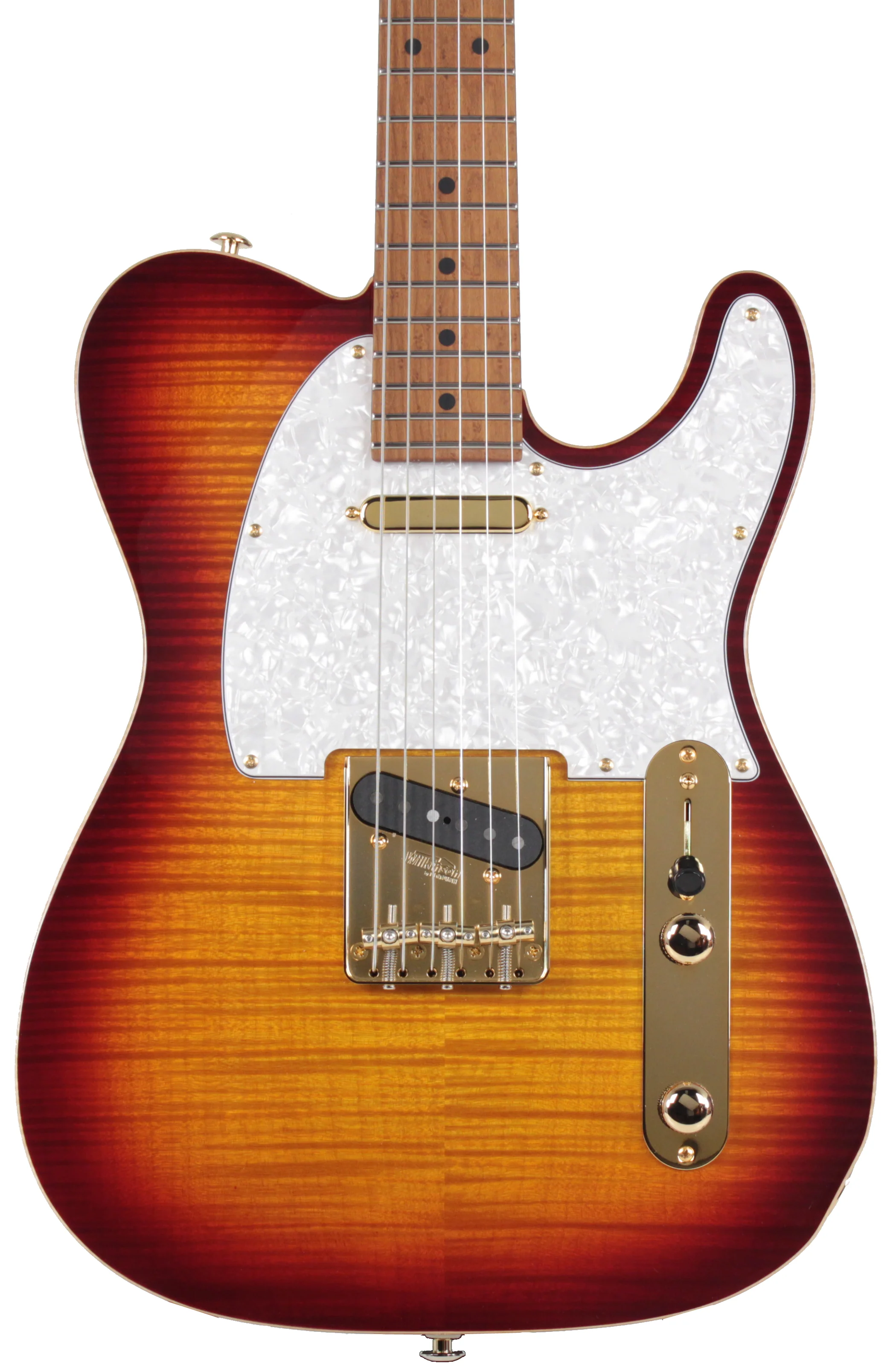 Suhr Classic T Deluxe Guitar, Limited Edition, Aged Cherry Burst - Image 2