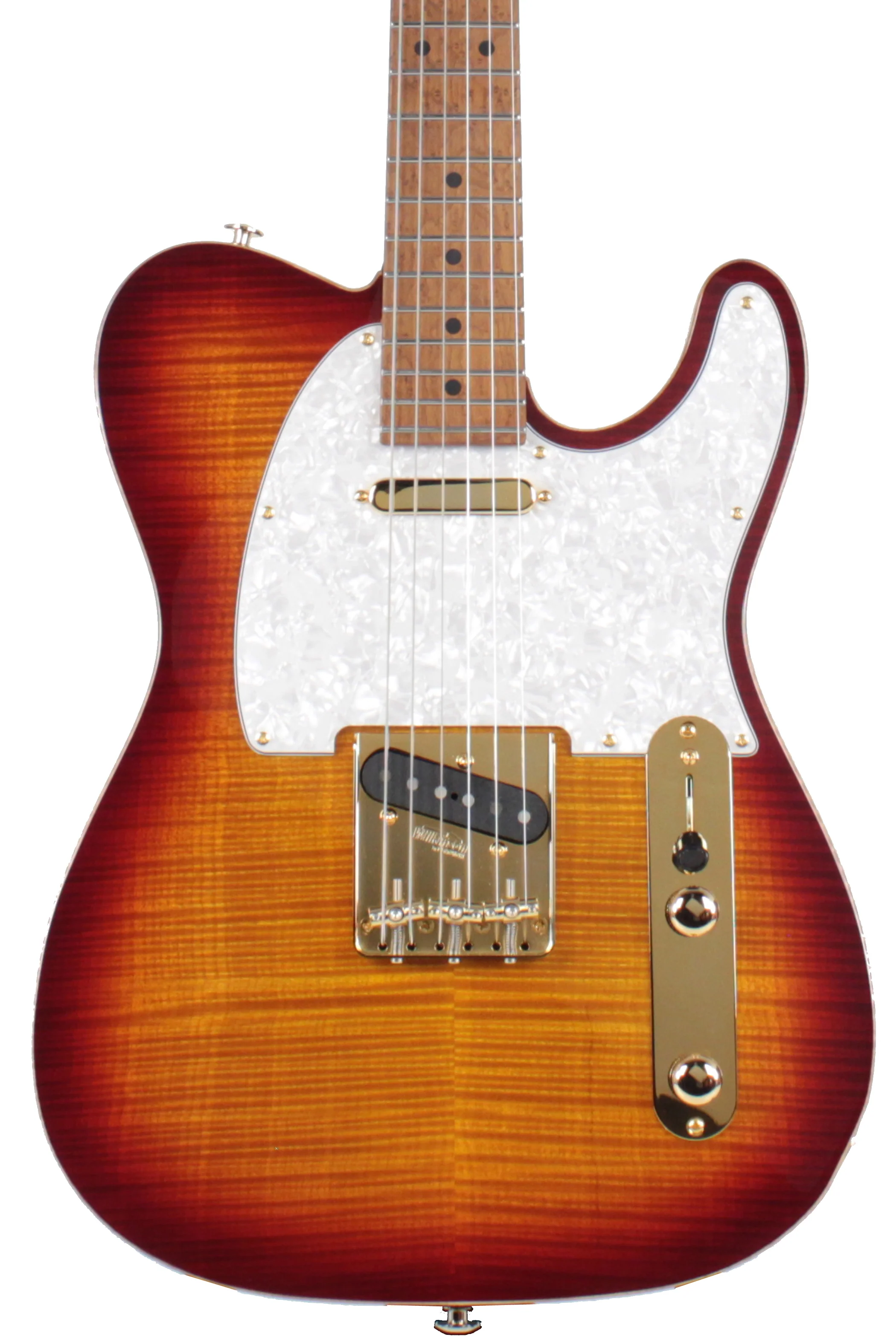 Suhr Classic T Deluxe Guitar, Limited Edition, Aged Cherry Burst - Image 5