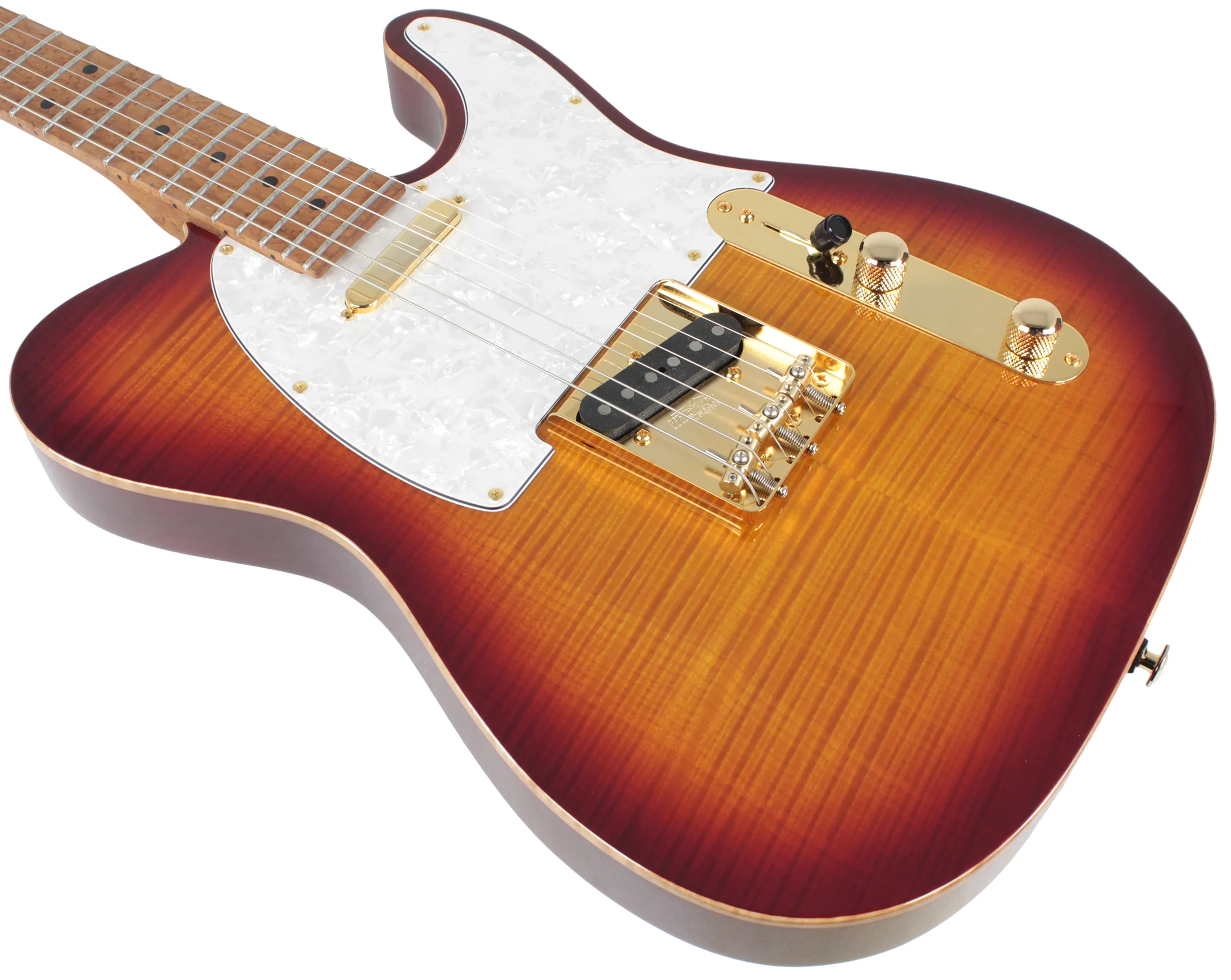 Suhr Classic T Deluxe Guitar, Limited Edition, Aged Cherry Burst - Image 6