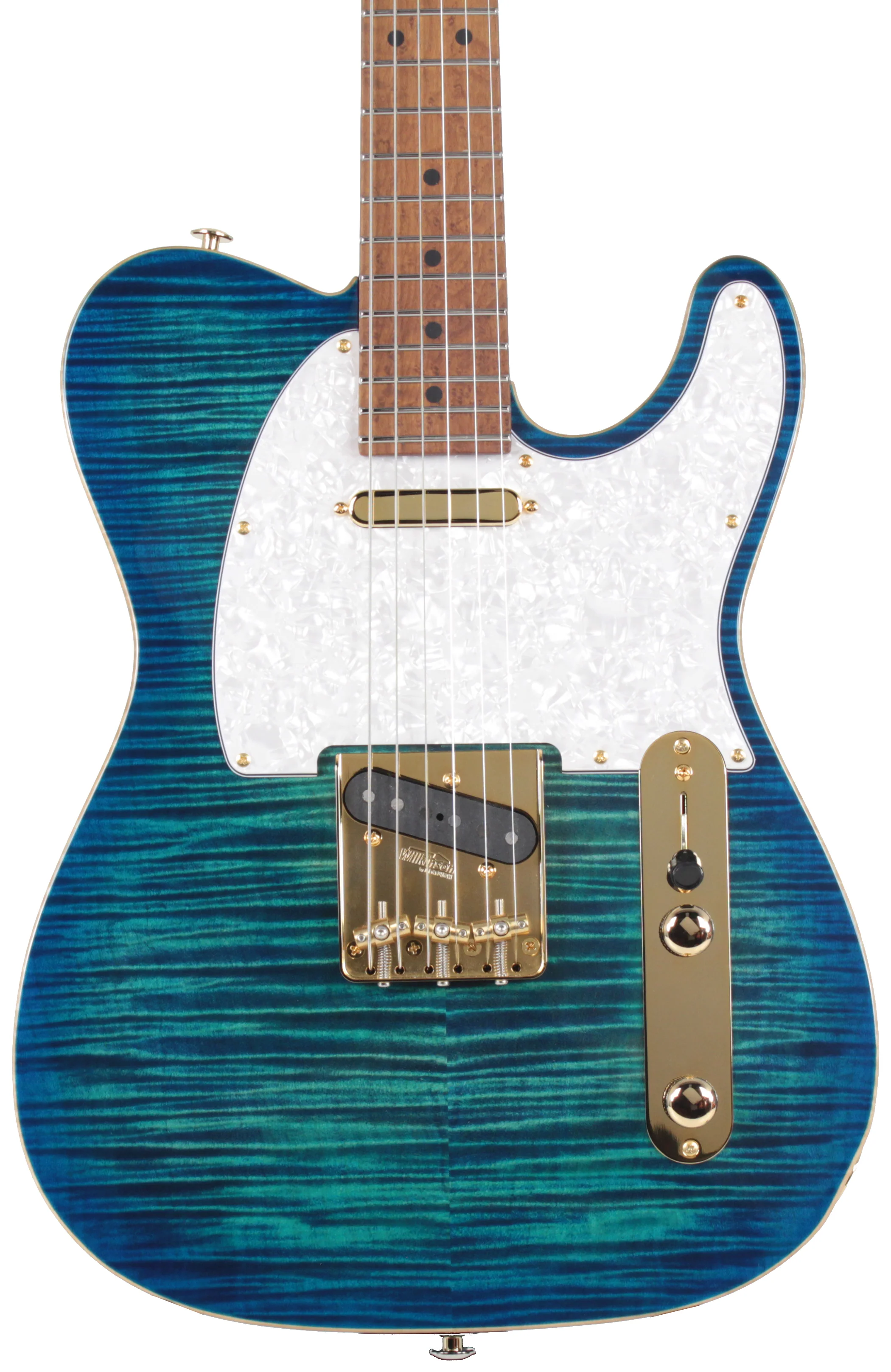 Suhr Classic T Deluxe Guitar, Limited Edition, Aqua Blue Burst - Image 5