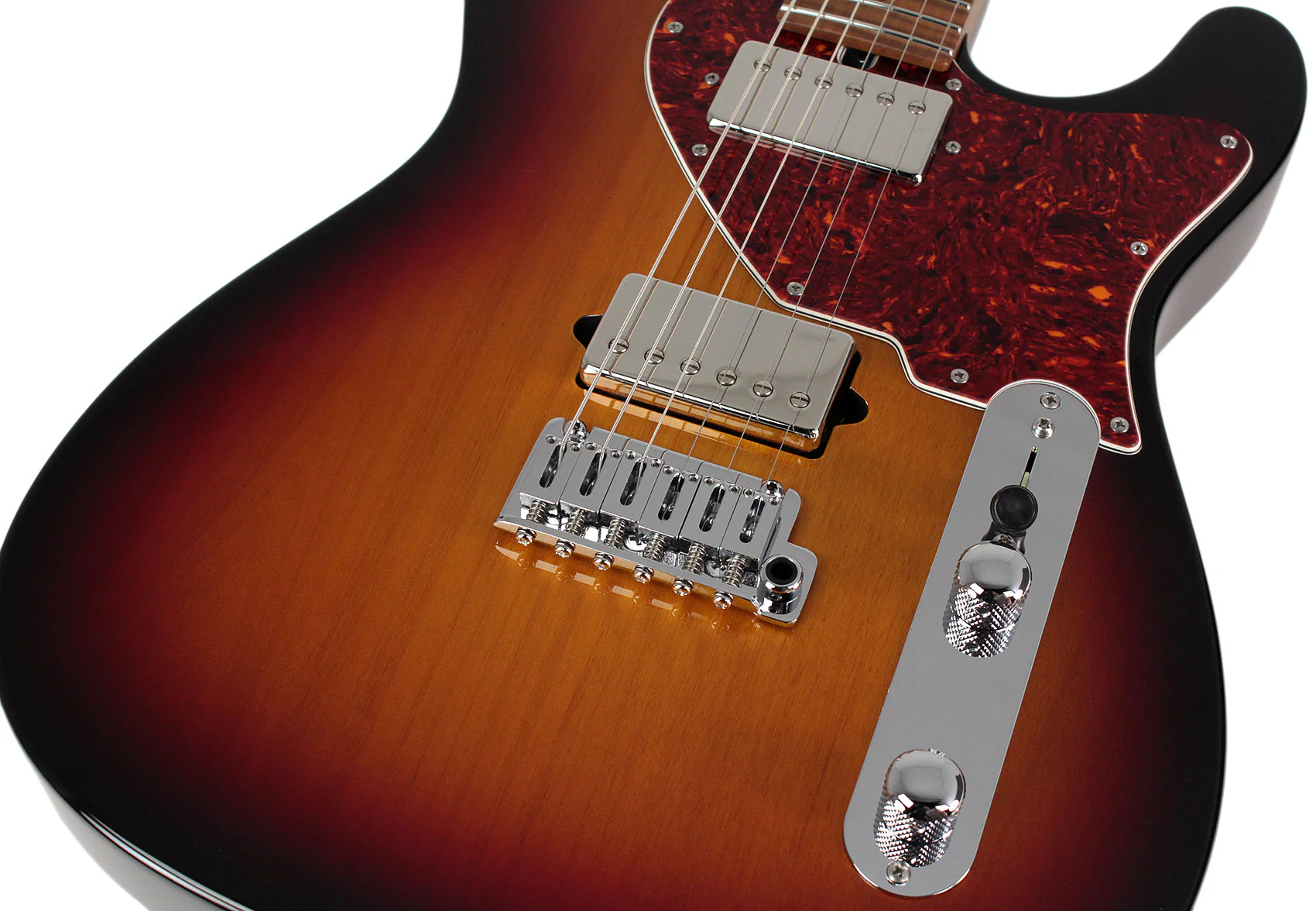 Suhr Select Classic T HH Guitar, Roasted Flamed Neck, 3-Tone Burst - Image 3