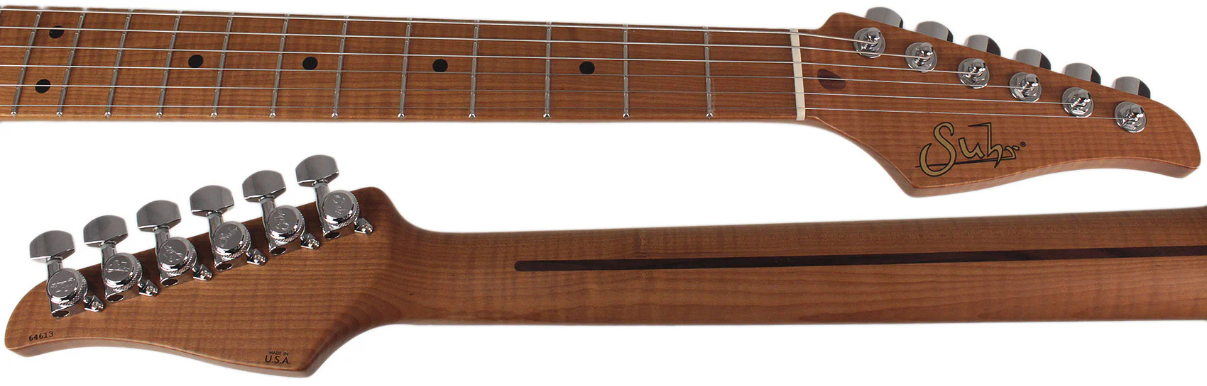 Suhr Select Classic T HH Guitar, Roasted Flamed Neck, 3-Tone Burst - Image 8
