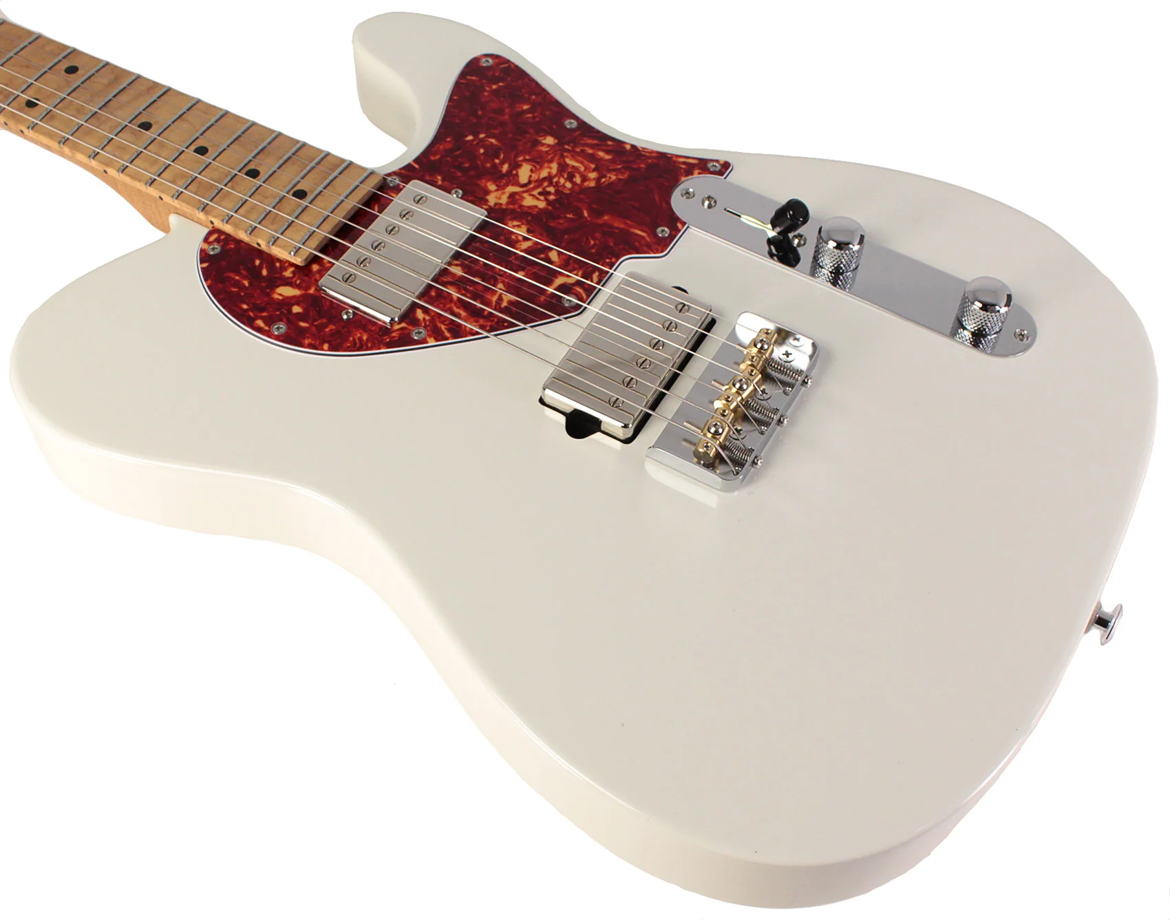 Suhr Select Classic T HH Guitar, Roasted Flamed Neck, Maple, Olympic White - Image 4