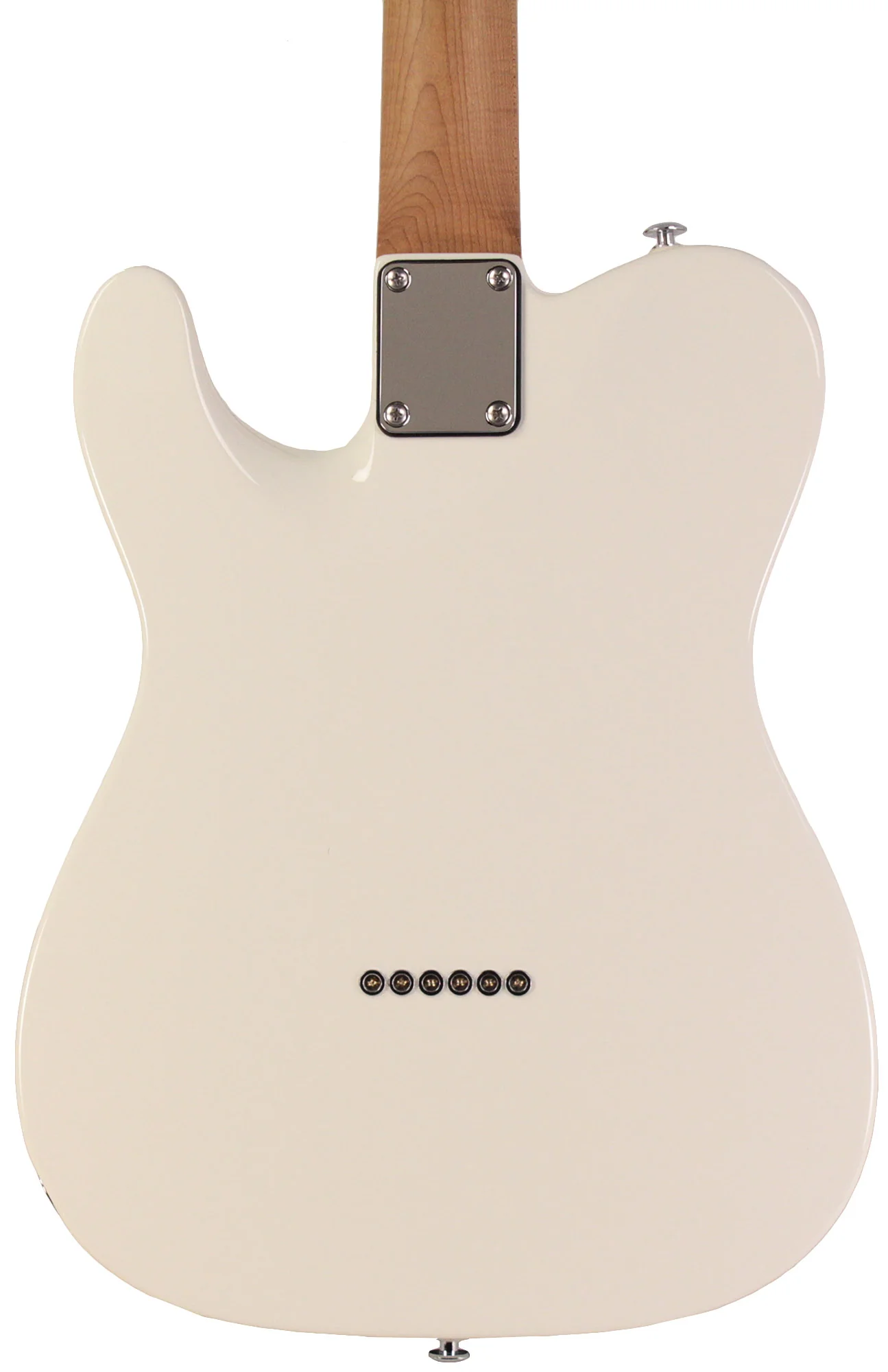 Suhr Select Classic T HH Guitar, Roasted Flamed Neck, Maple, Olympic White - Image 6