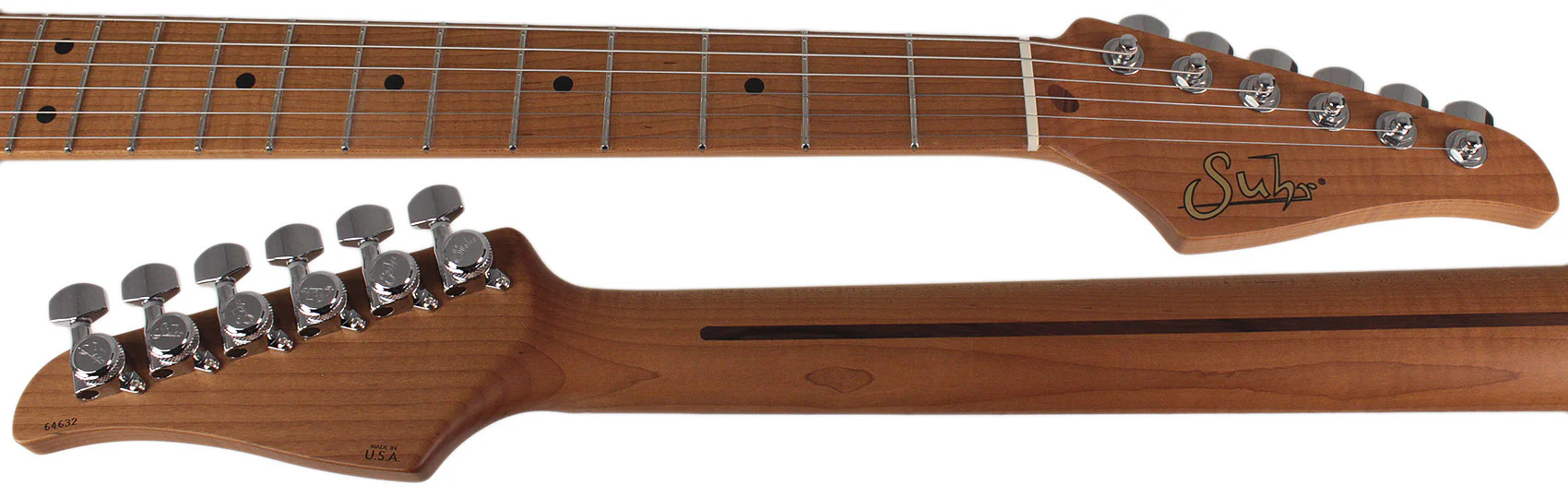Suhr Select Classic T HH Guitar, Roasted Flamed Neck, Shell Pink - Image 8
