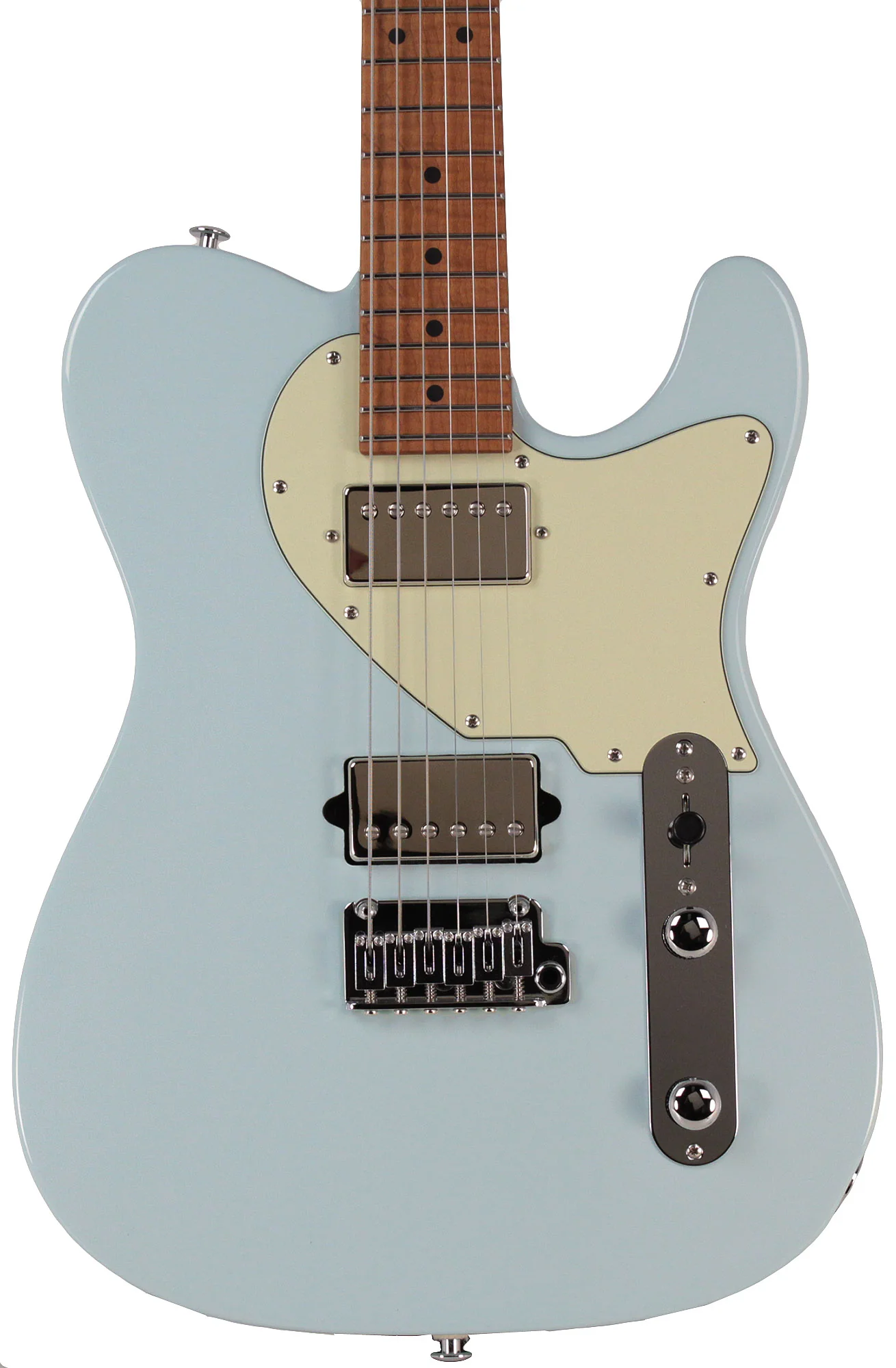 Suhr Classic T HH Roasted Select Guitar, Flamed, Maple, Sonic Blue - Image 6