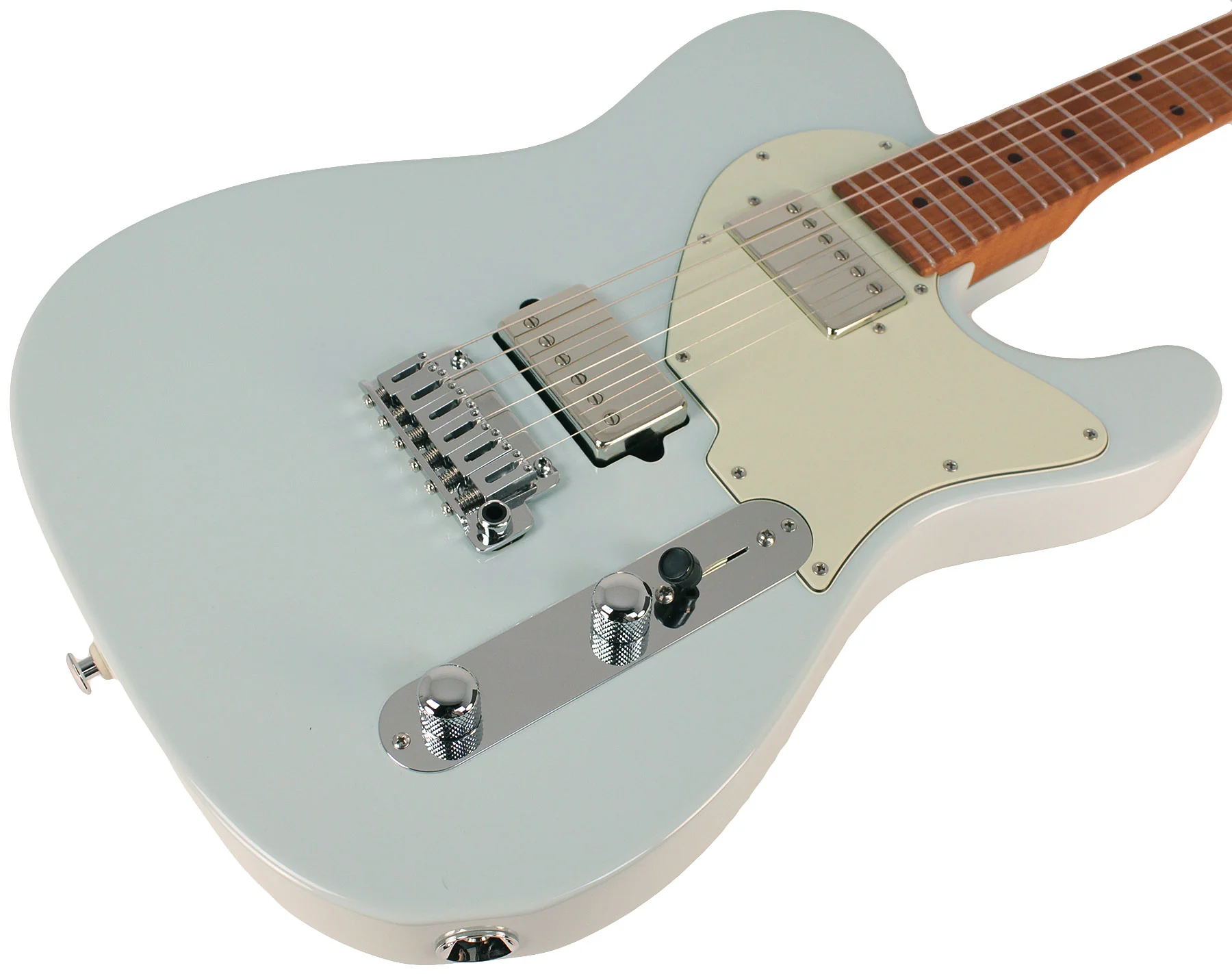 Suhr Classic T HH Roasted Select Guitar, Flamed, Maple, Sonic Blue - Image 2