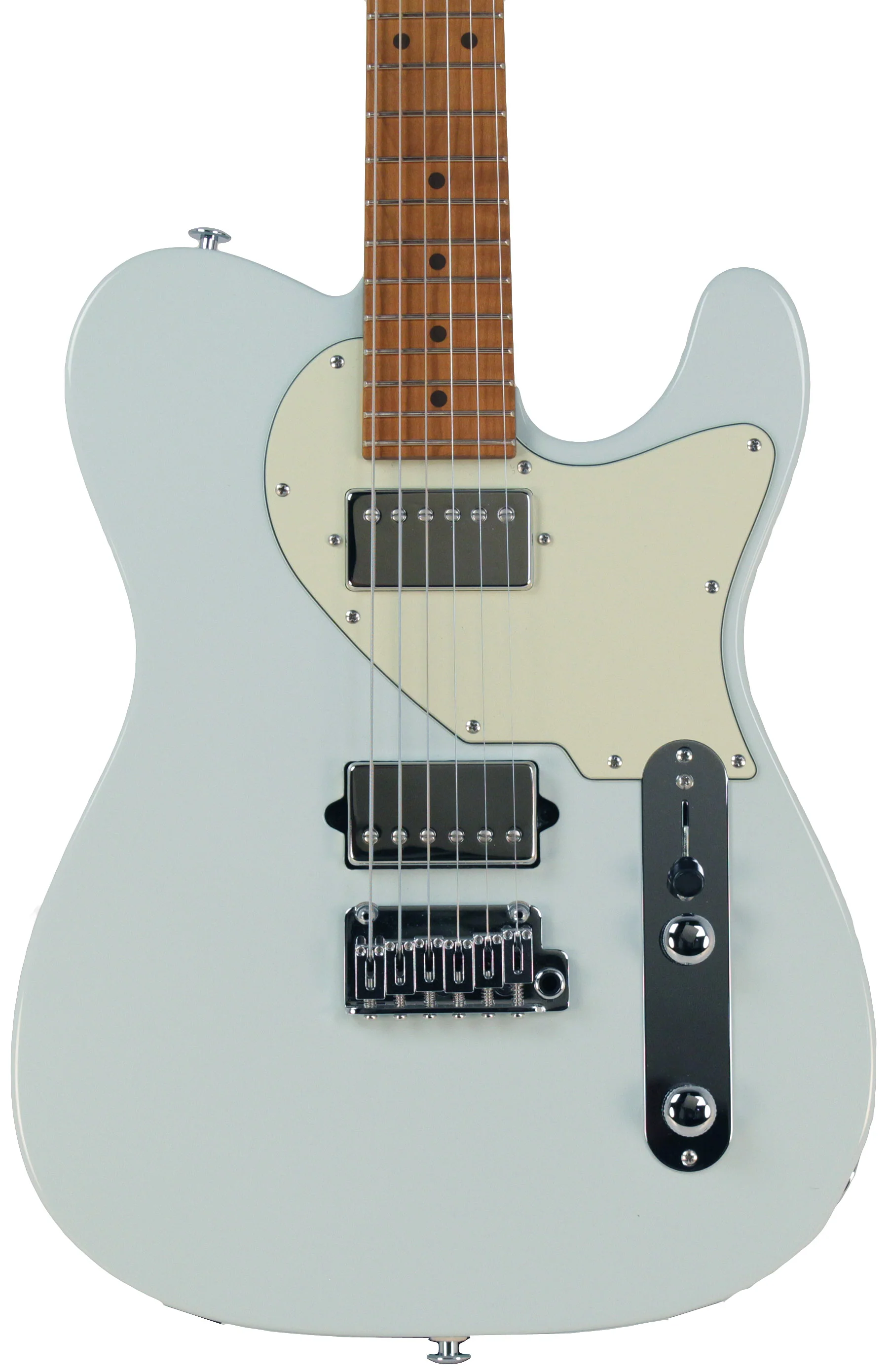 Suhr Classic T HH Roasted Select Guitar, Flamed, Maple, Sonic Blue - Image 6