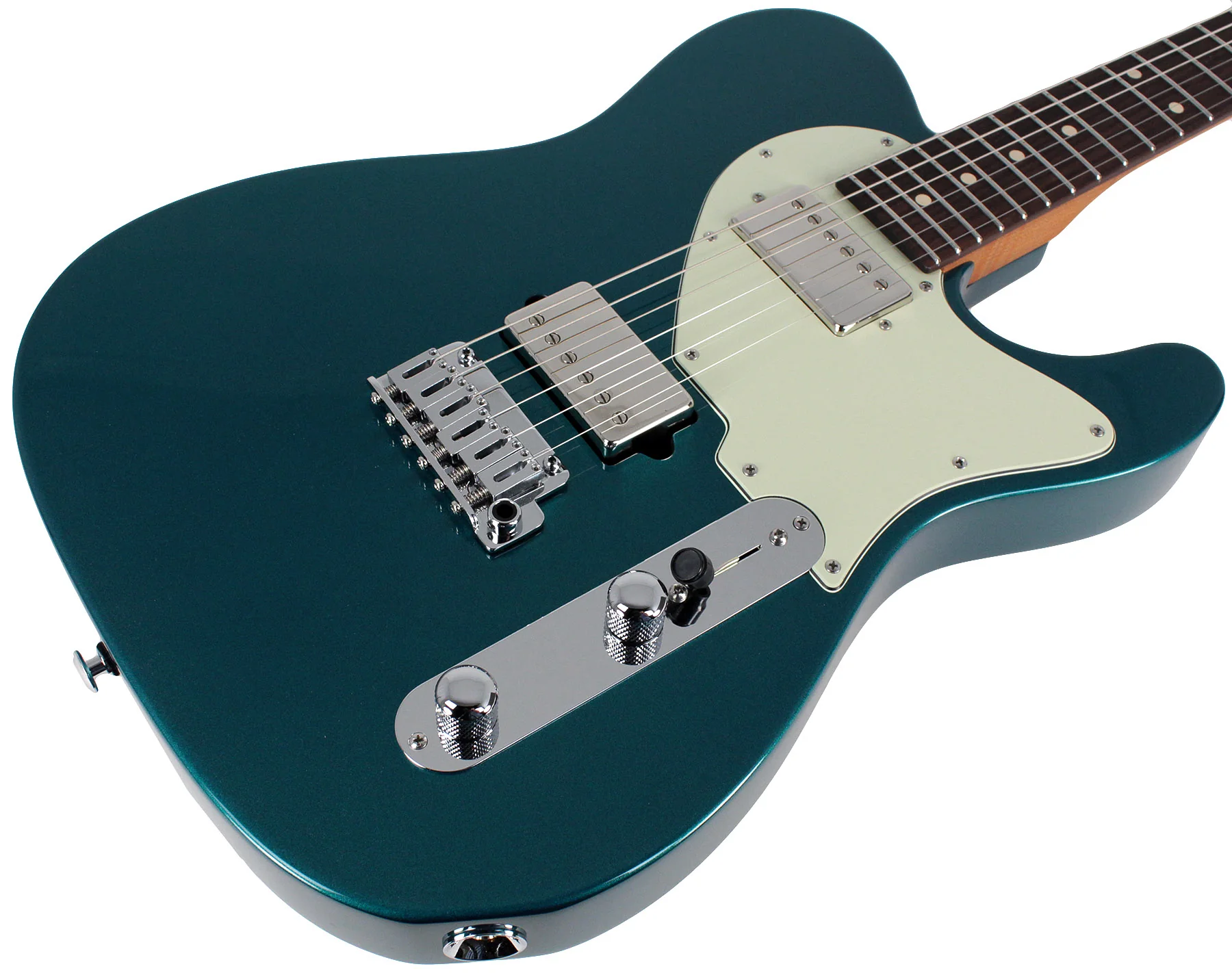 Suhr Classic T HH Roasted Select Guitar, Flamed, Rosewood, Ocean Turquoise - Image 2