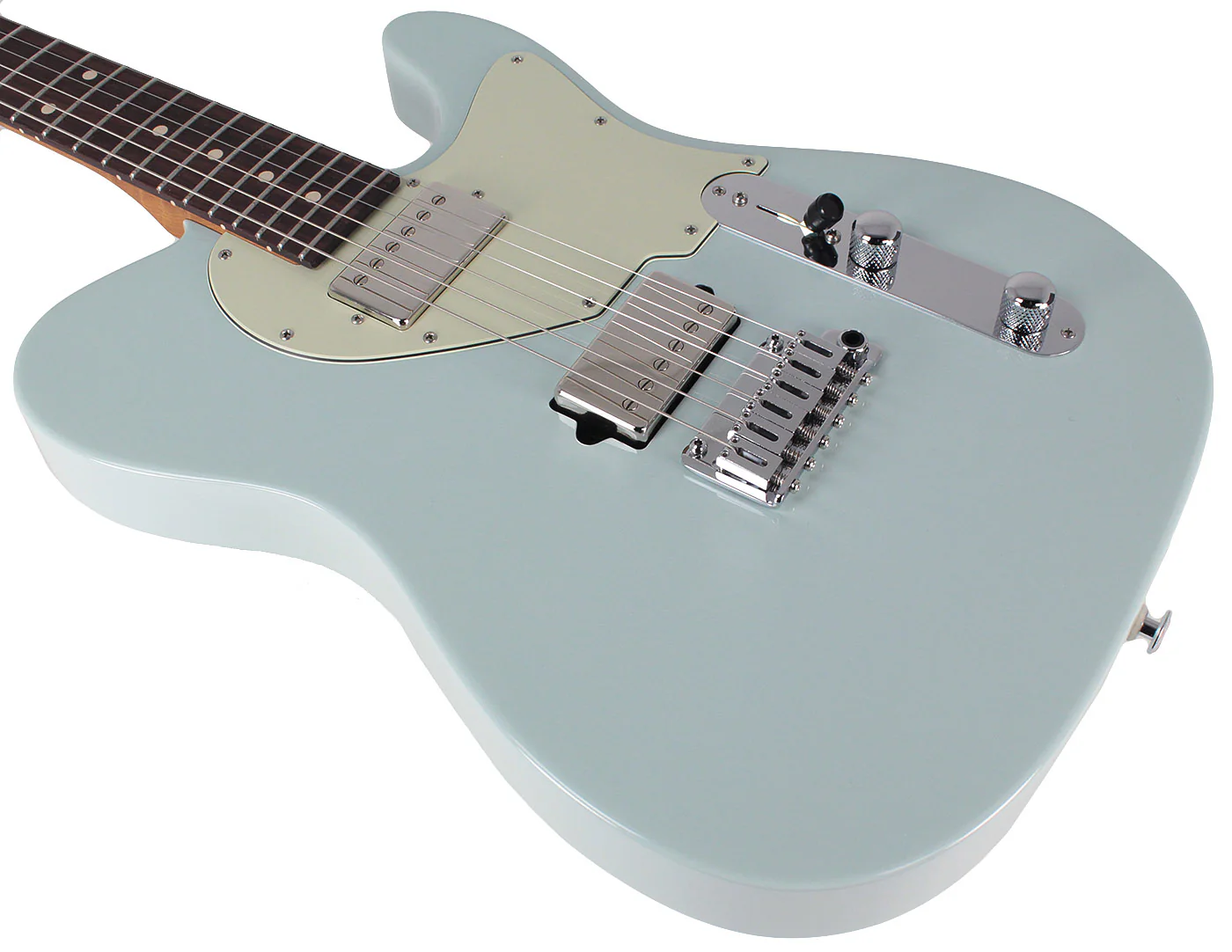 Suhr Classic T HH Roasted Select Guitar, Flamed, Rosewood, Sonic Blue - Image 4