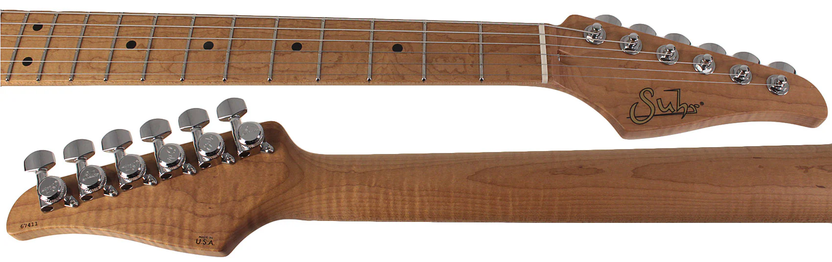 Suhr Select Classic T HS Roasted Select Guitar, Roasted Flamed Neck, Maple, 3-Tone Burst - Image 7