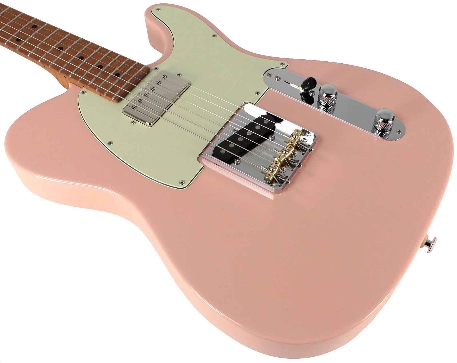 Suhr Classic T HS Roasted Select Guitar, Maple, Shell Pink - Image 4