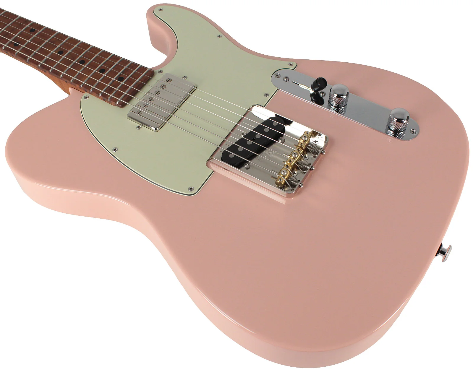 Suhr Classic T HS Roasted Select Guitar, Flamed, Maple, Shell Pink - Image 4