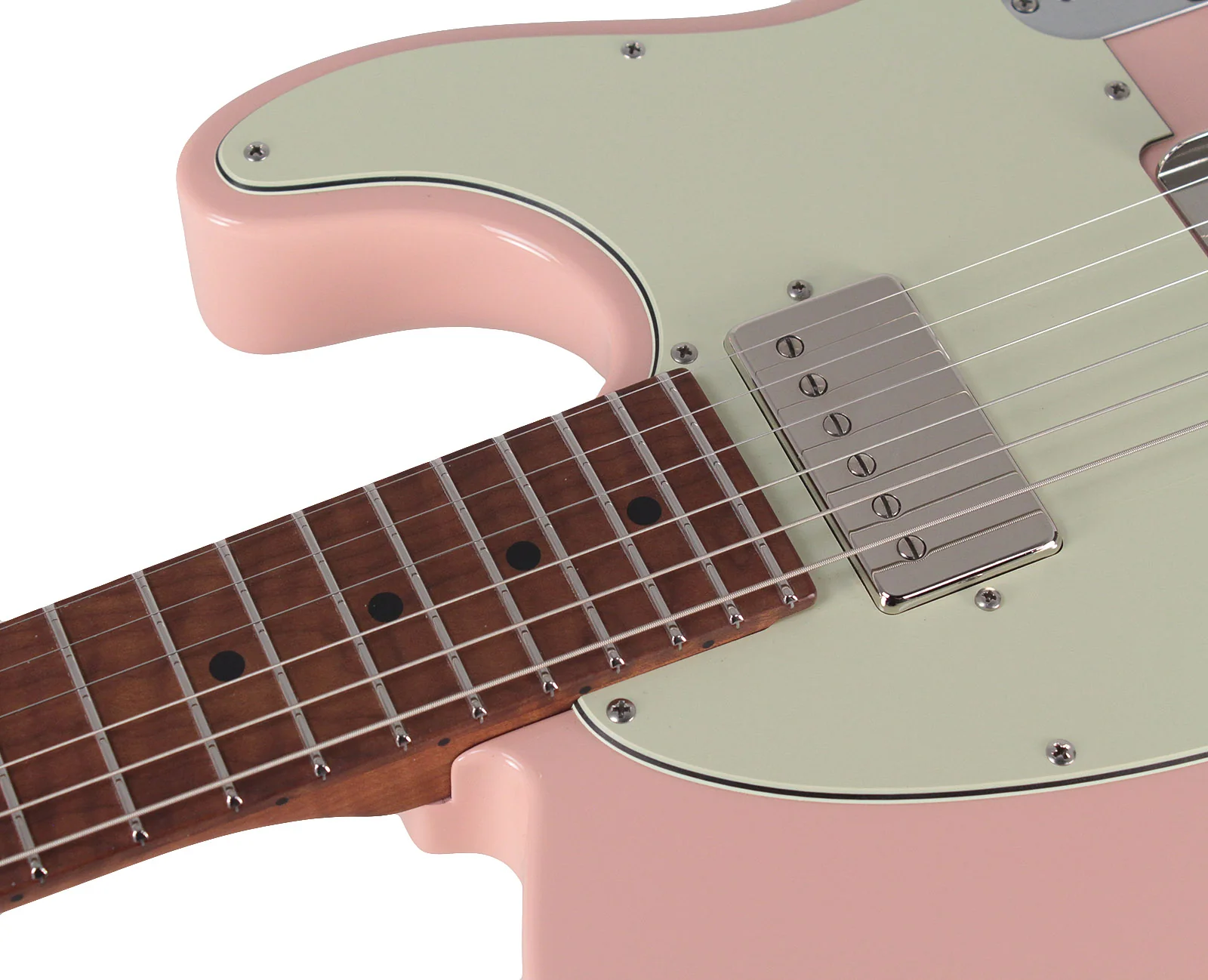 Suhr Classic T HS Roasted Select Guitar, Flamed, Maple, Shell Pink - Image 5