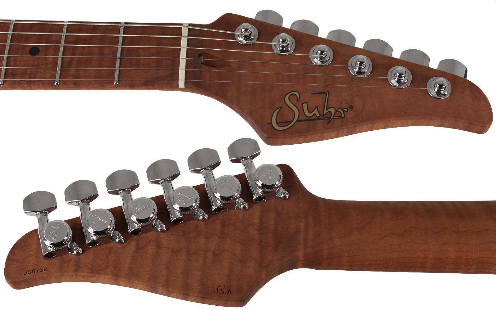 Suhr Classic T HS Roasted Select Guitar, Flamed, Maple, Shell Pink - Image 9