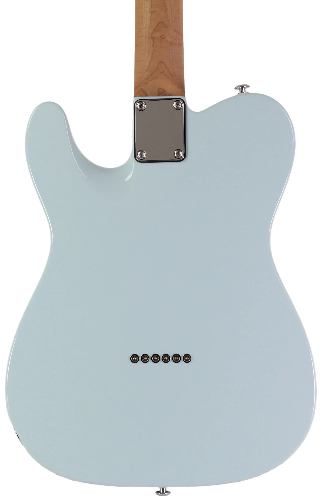 Suhr Select Classic T HS Guitar, Roasted Flamed Neck, Maple, Sonic Blue - Image 5