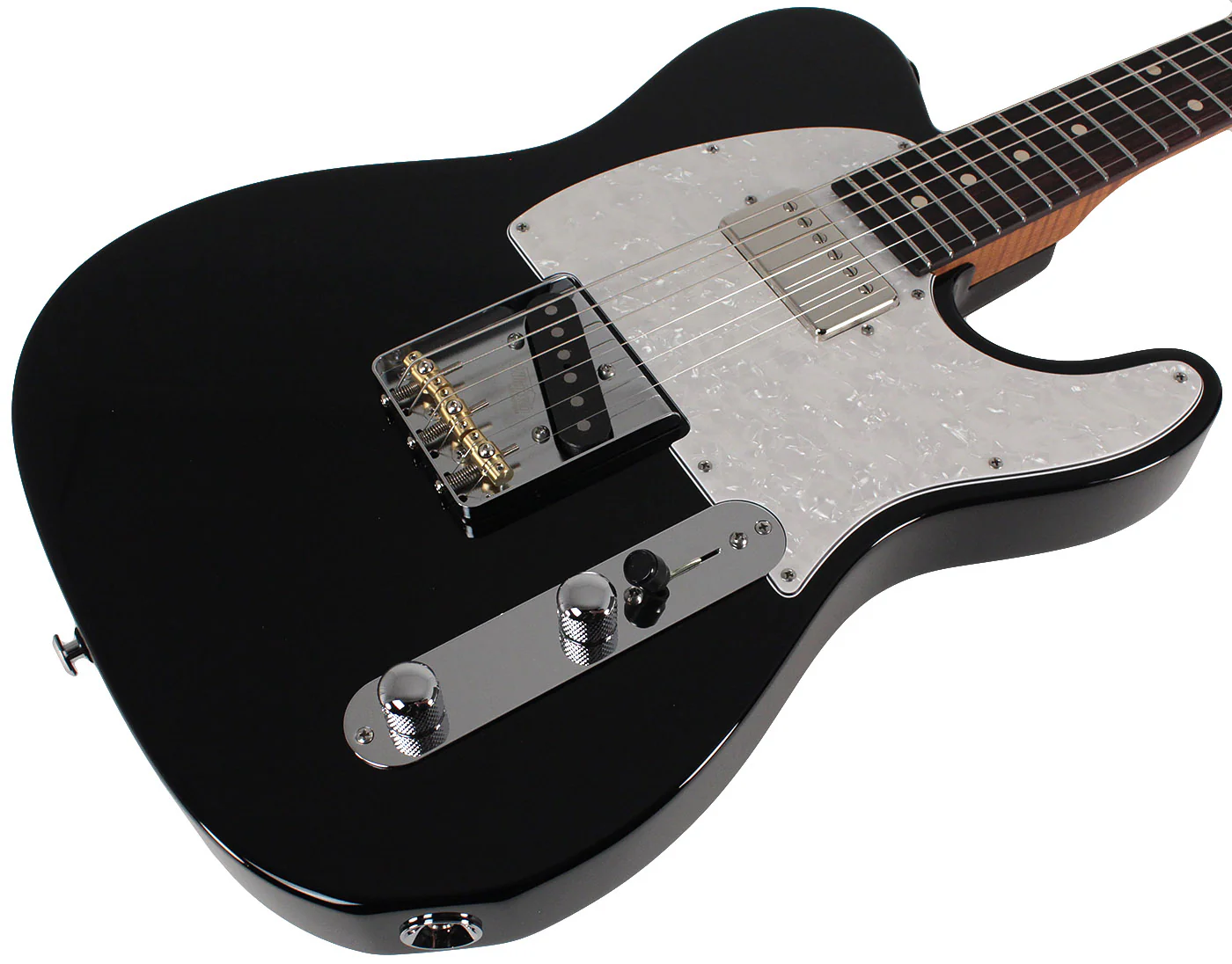 Suhr Classic T HS Roasted Select Guitar, Flamed, Rosewood, Black - Image 2