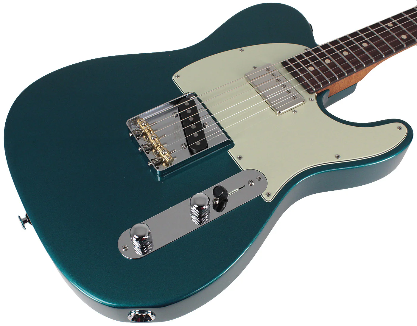 Suhr Classic T HS Roasted Select Guitar, Flamed, Rosewood, Ocean Turquoise - Image 2