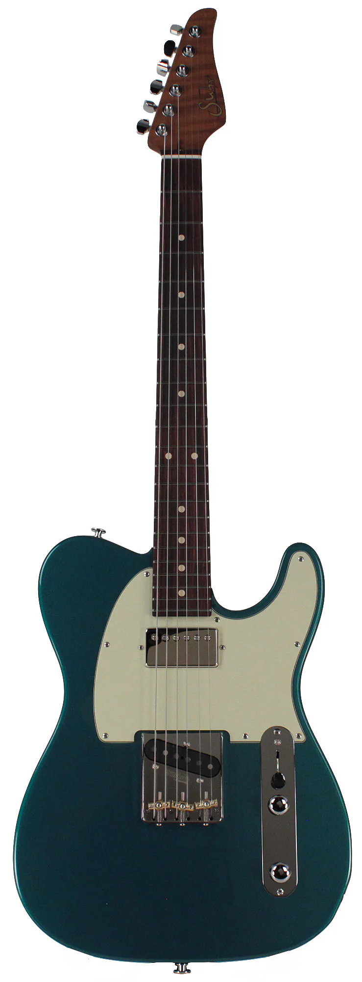 Suhr Classic T HS Roasted Select Guitar, Flamed, Rosewood, Ocean Turquoise