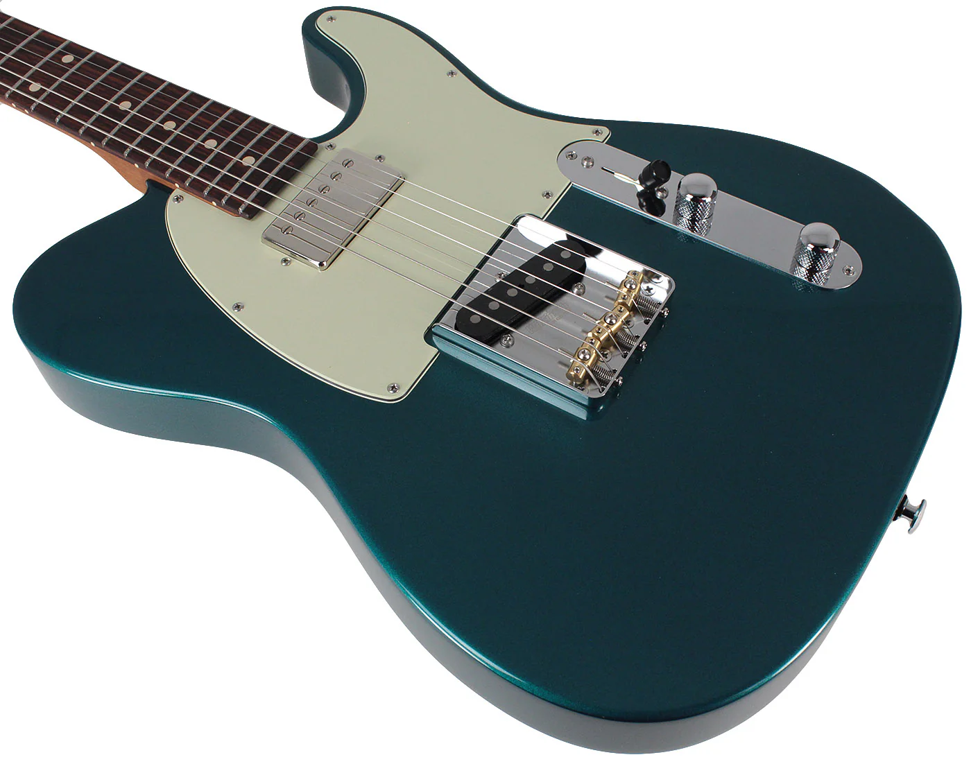 Suhr Classic T HS Roasted Select Guitar, Flamed, Rosewood, Ocean Turquoise - Image 4