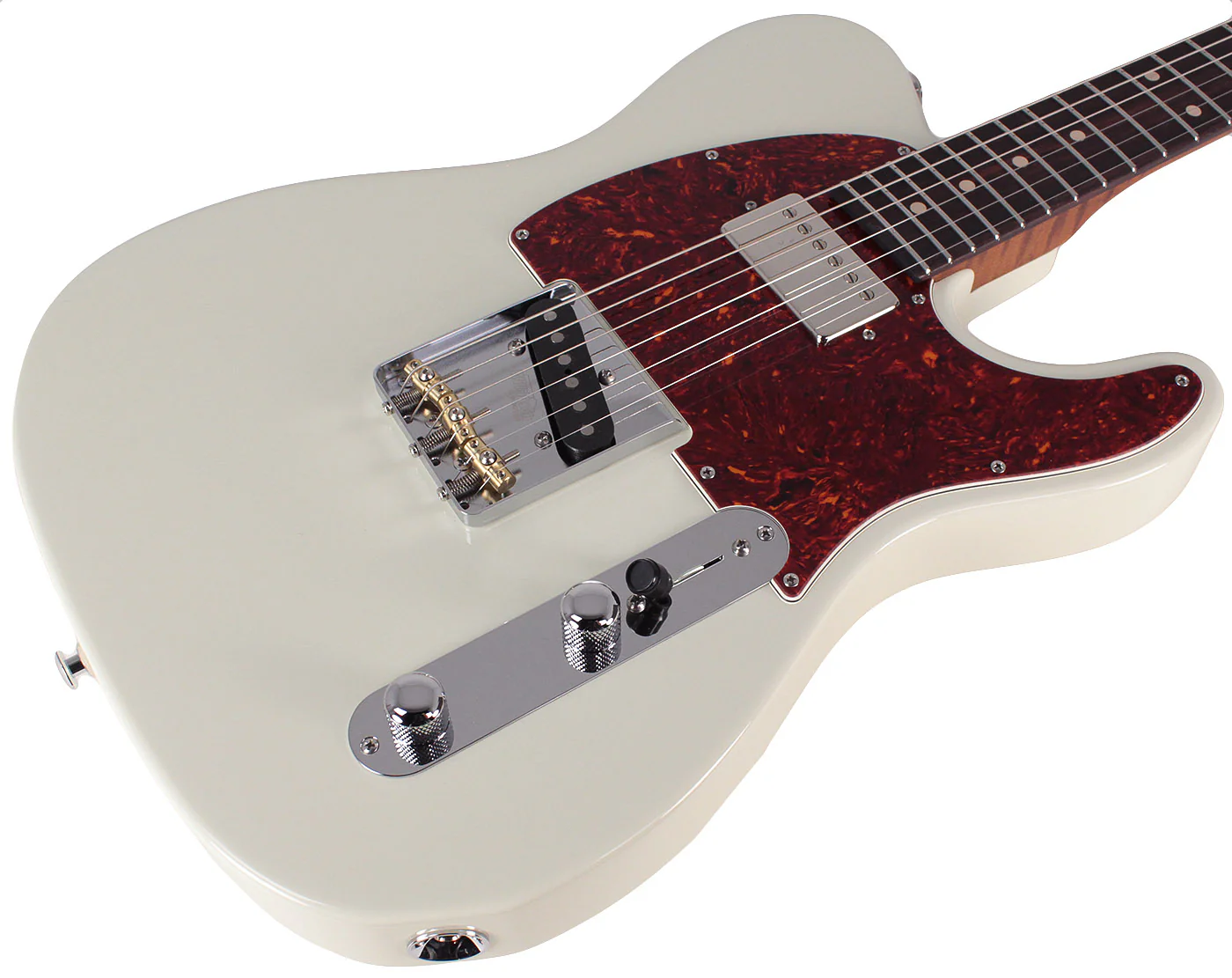 Suhr Classic T HS Roasted Select Guitar, Flamed, Rosewood, Olympic White - Image 2