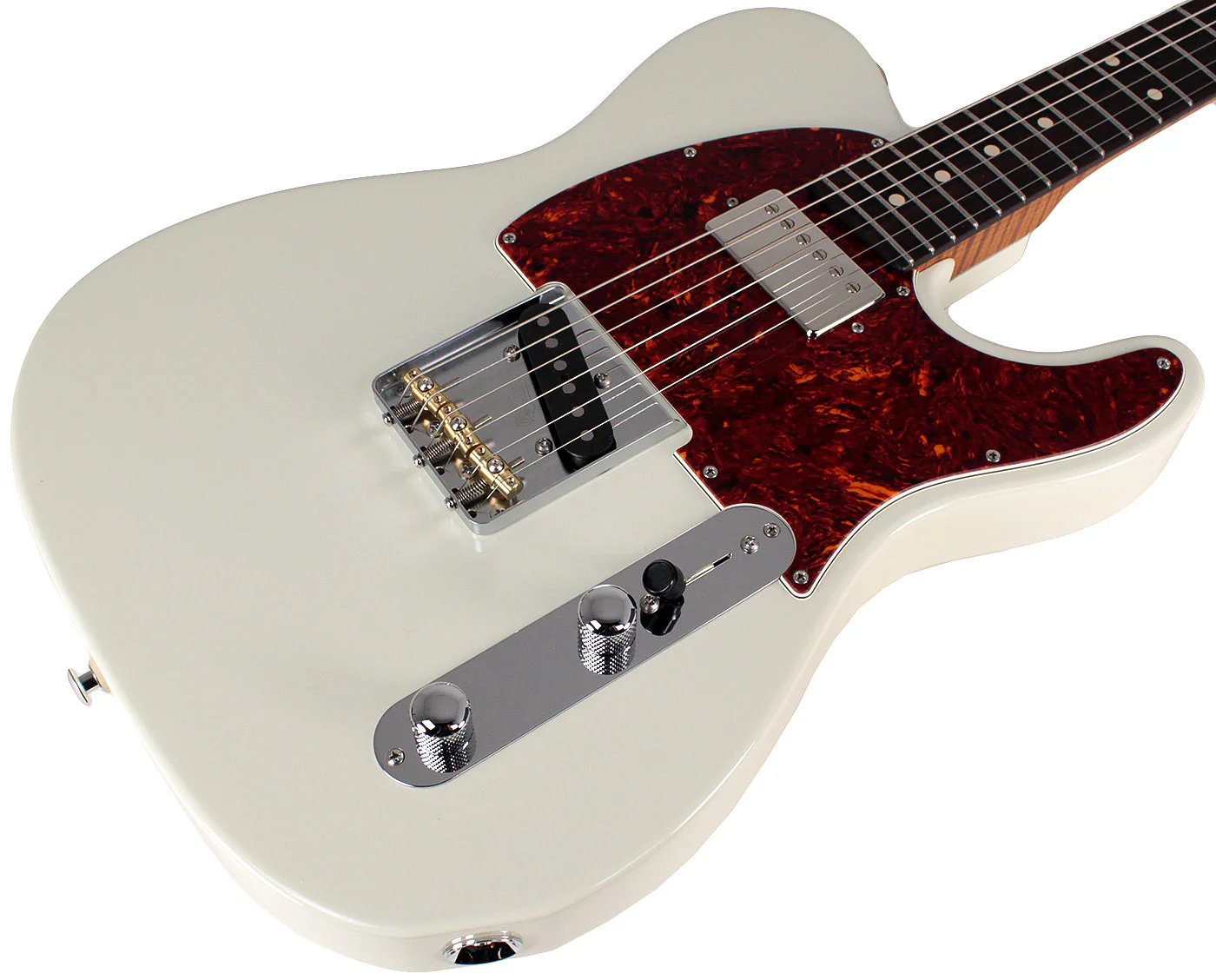 Suhr Classic T HS Roasted Select Guitar, Flamed, Rosewood, Olympic White - Image 2