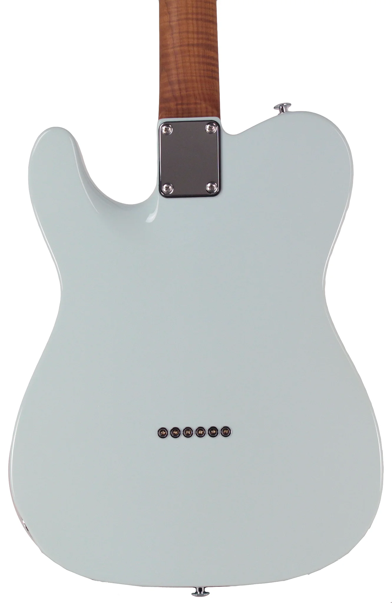 Suhr Select Classic T HS Guitar, Roasted Body and Neck, Flamed, Rosewood, Sonic Blue - Image 6