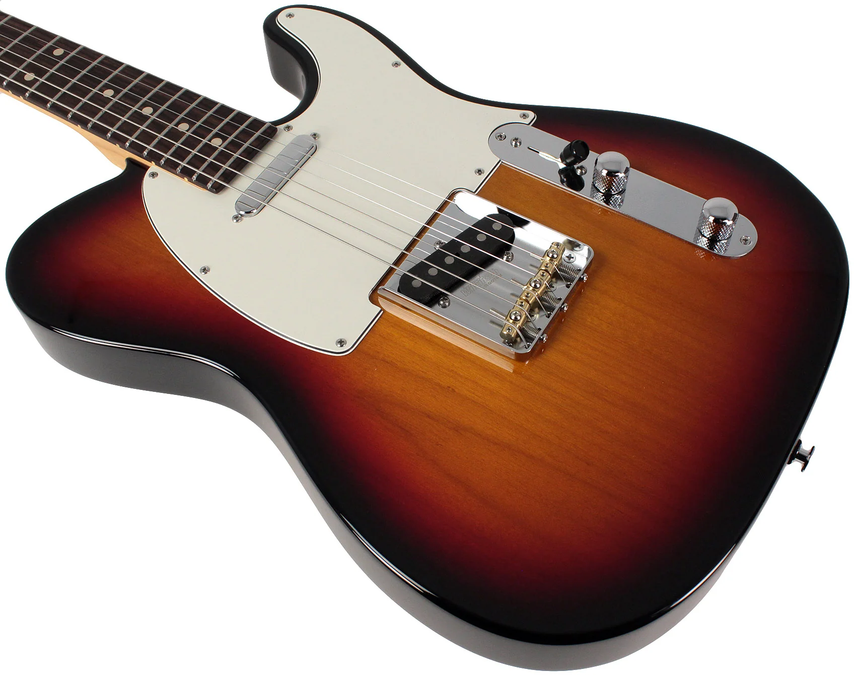Suhr Classic T Select Guitar, Alder, Rosewood, 3 Tone Burst - Image 4