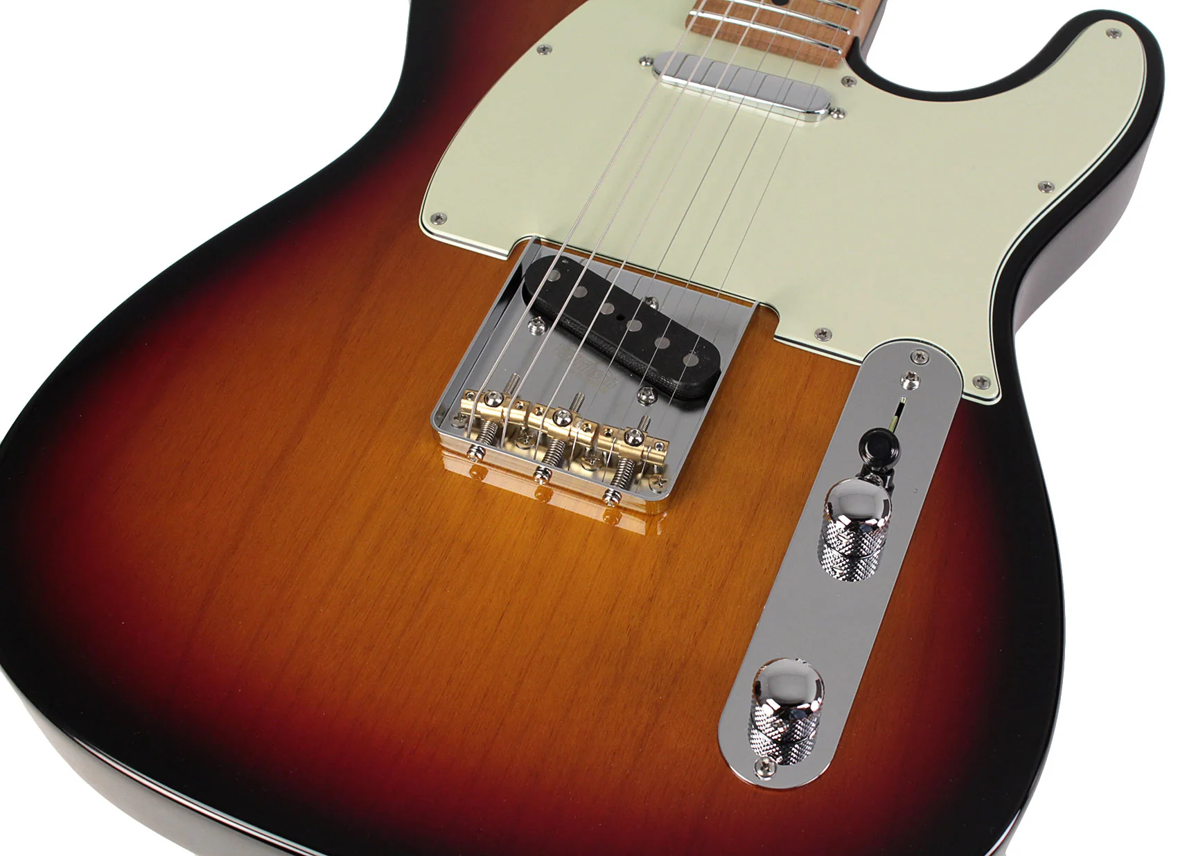 Suhr Select Classic T Guitar, Roasted Flamed Neck, Maple, 3-Tone Burst - Image 3