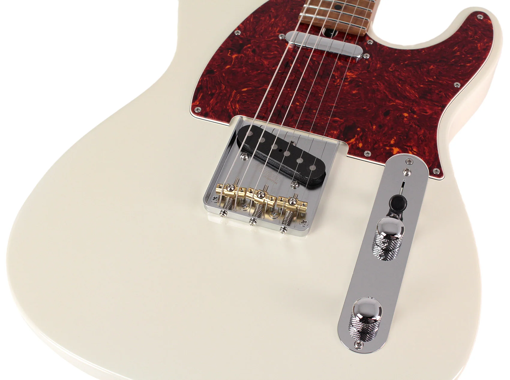 Suhr Select Classic T Guitar, Roasted Flamed Neck, Olympic White - Image 3