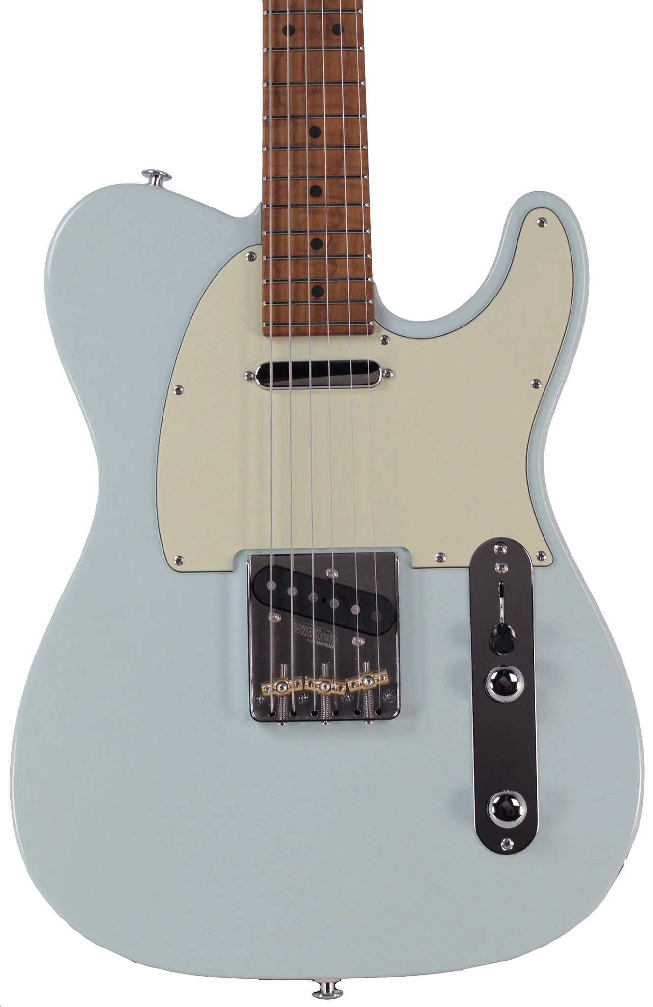 Suhr Classic T Roasted Select Guitar, Flamed, Maple, Sonic Blue - Image 5