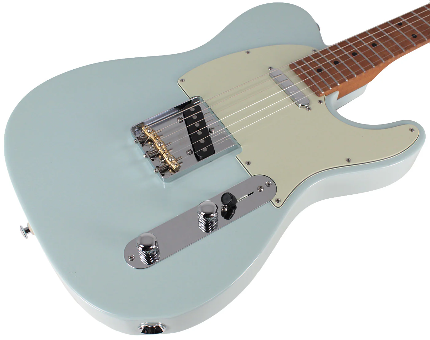 Suhr Classic T Roasted Select Guitar, Flamed, Maple, Sonic Blue - Image 2
