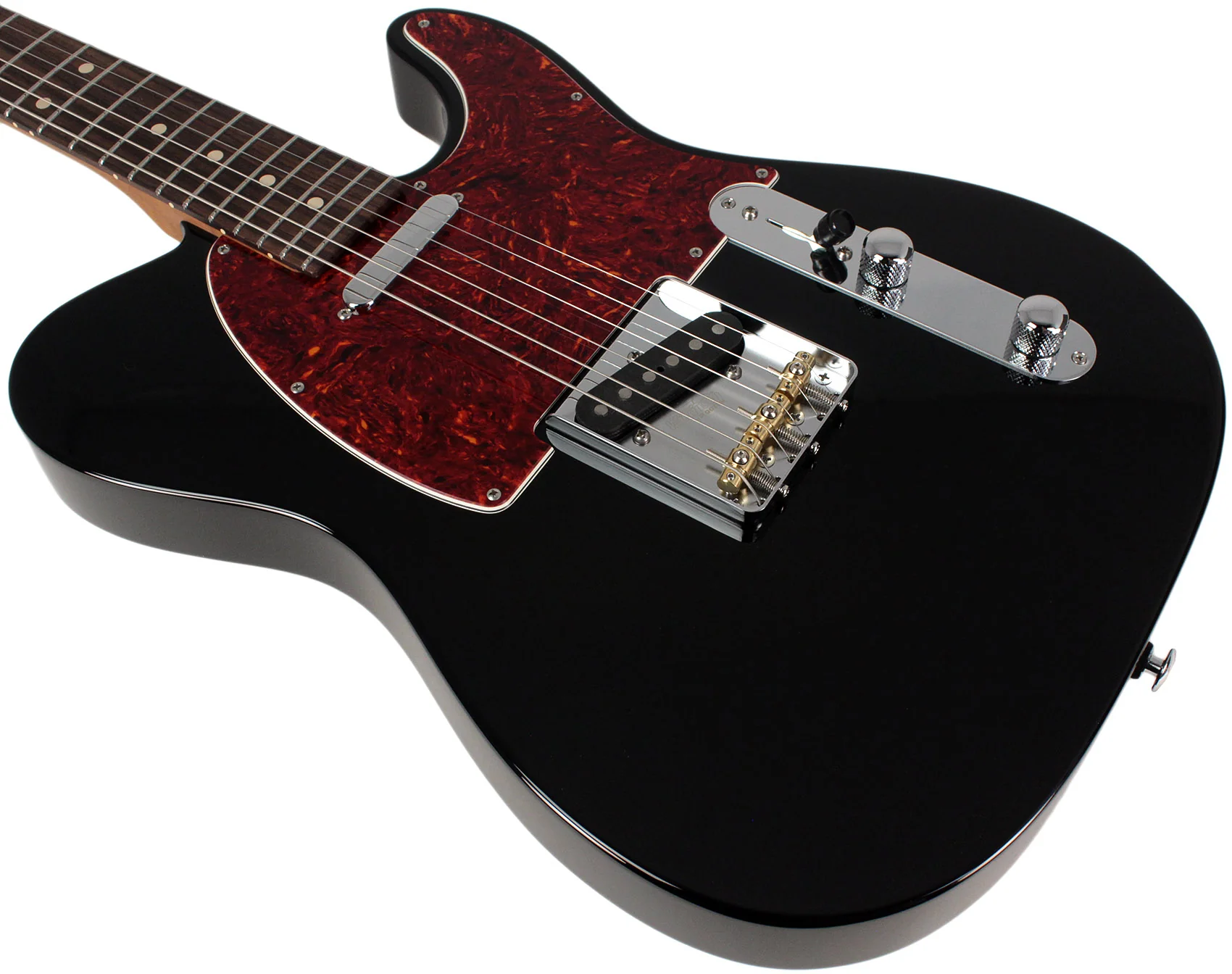 Suhr Select Classic T Guitar, Roasted Flamed Neck, Black, Rosewood - Image 4